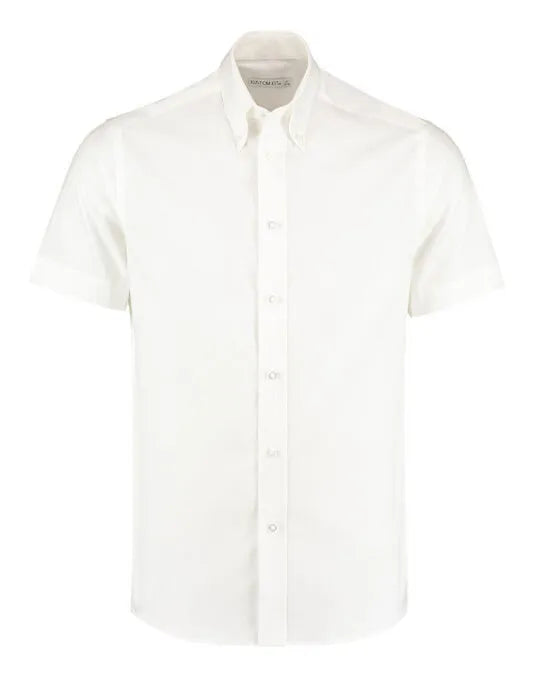 Kustom Kit Mens SS Tailored Oxford Shirt KK187