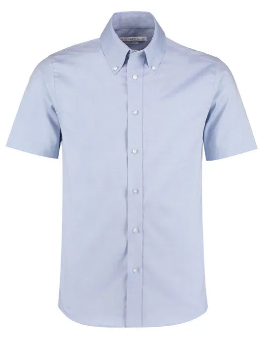 Kustom Kit Mens SS Tailored Oxford Shirt KK187