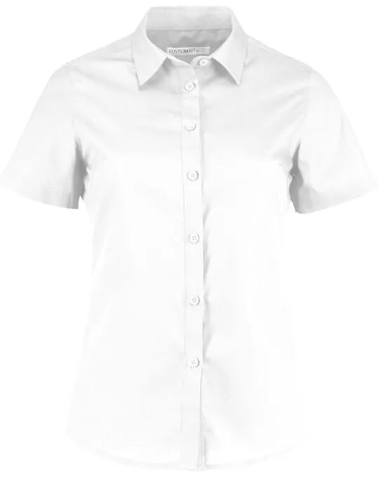 Kustom Kit Lady SS Tailored Poplin Shirt KK241