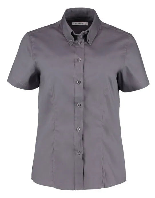 Kustom Kit Lady SS Tailored Oxford Shirt KK701