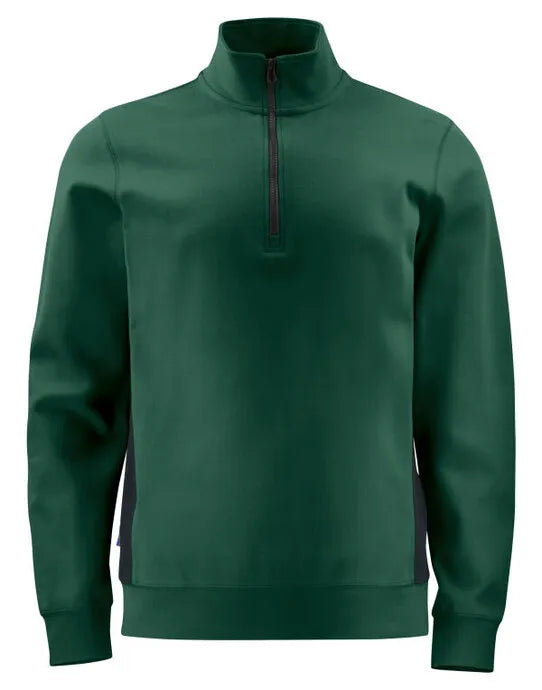 Pro-Job - Prio 2128 1/2 Zip Sweatshirt - Forest Green - Customisable SWEATSHIRTS AND HOODIES