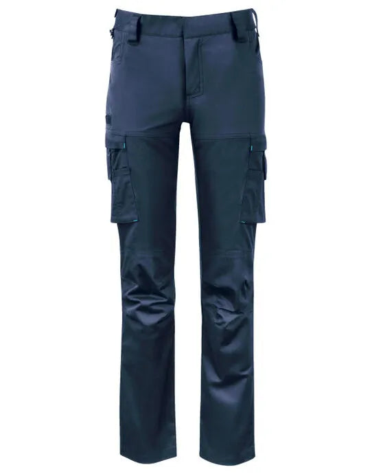 Pro-Job - 2553 Ladies Service Pants Stretch - Navy - Customisable TROUSERS & JOGPANTS