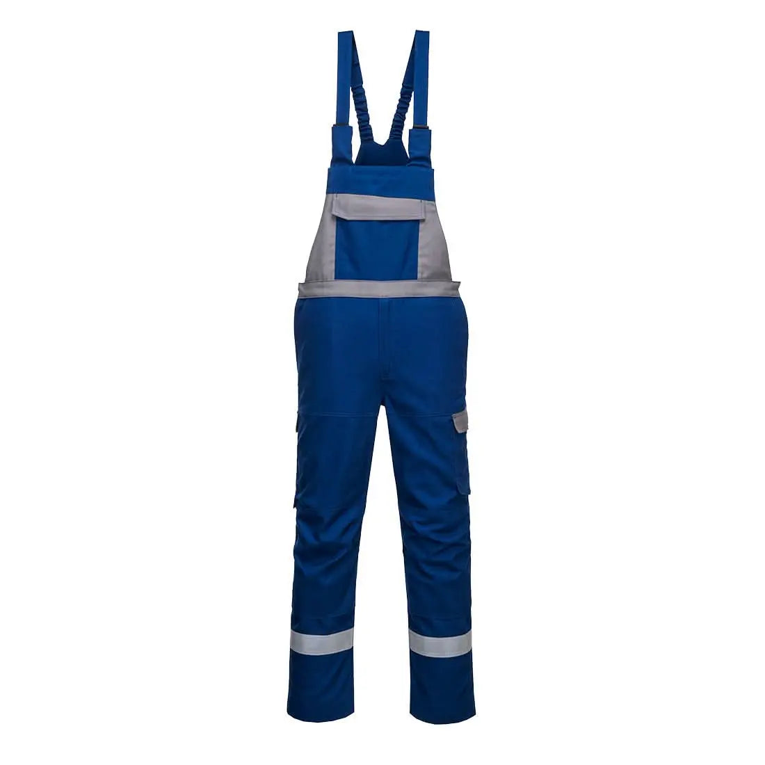 Bizflame Industry Two Tone Fr Bib And Brace Fr07 - Royal Blue - Customisable Bib & Braces
