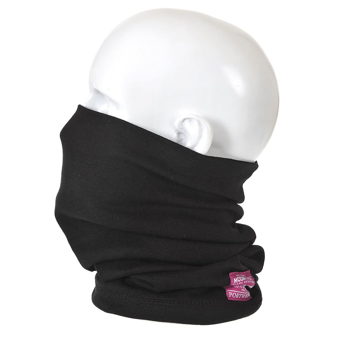 Portwest Modaflame Knit Anti Static Fr Neck Tube FR19 - Black - Customisable Snoods
