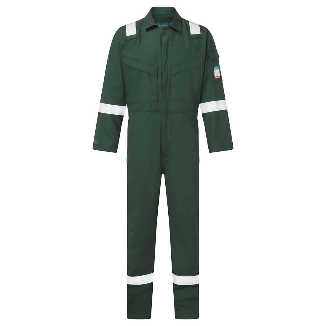 Portwest Bizflame Work Fr Coverall FR28 - Green - Customisable Coveralls