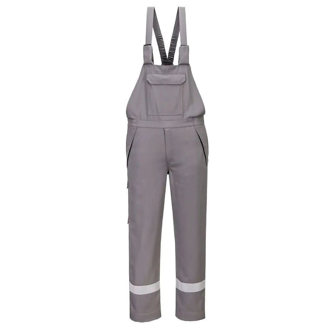 Bizflame Work+ Fr Bib And Brace Fr418 - Grey - Customisable Bib & Braces
