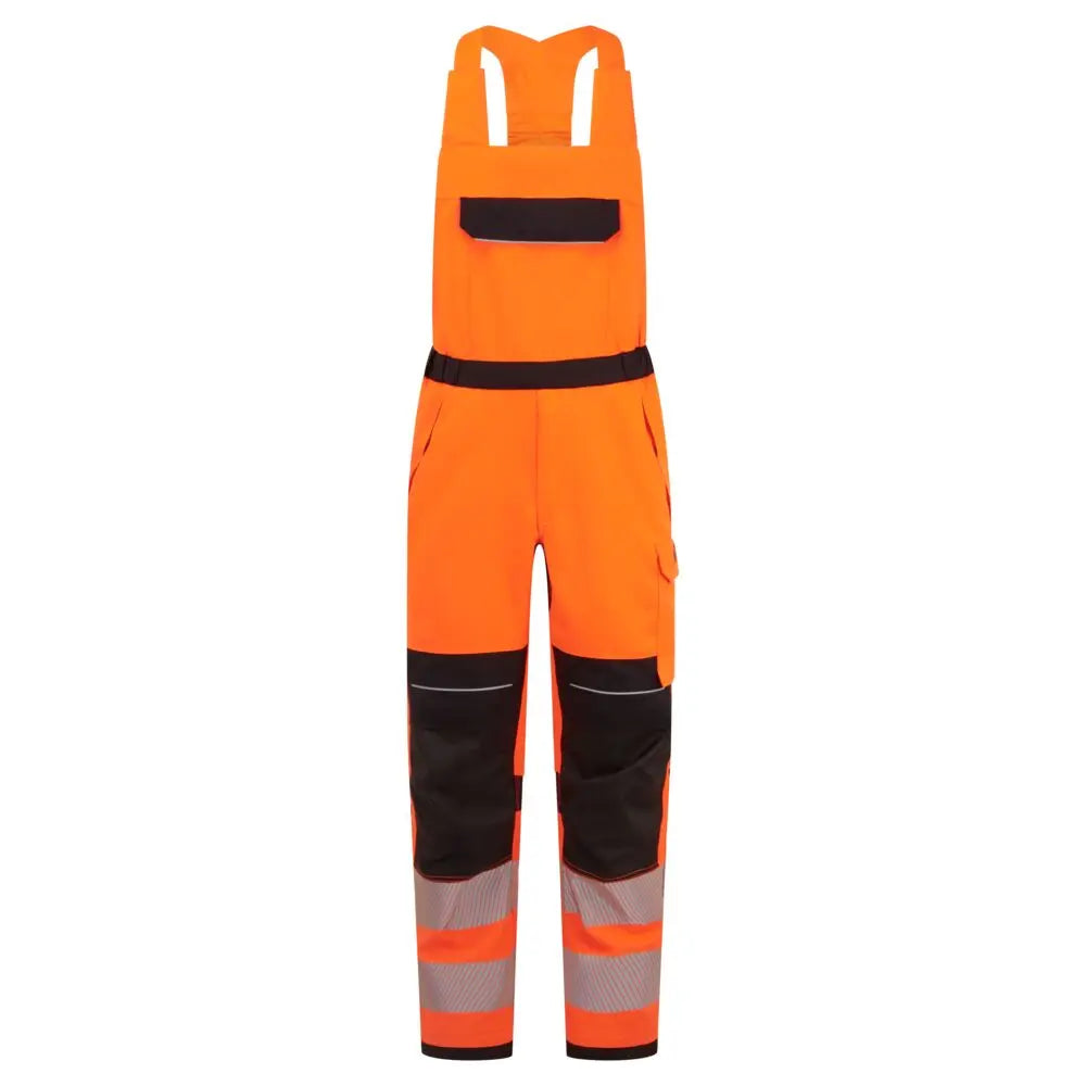 Pw3 Modaflame Work Hvo Multi Norm Fr Bib And Brace Fr453 - Orange Black - Customisable Bib & Braces