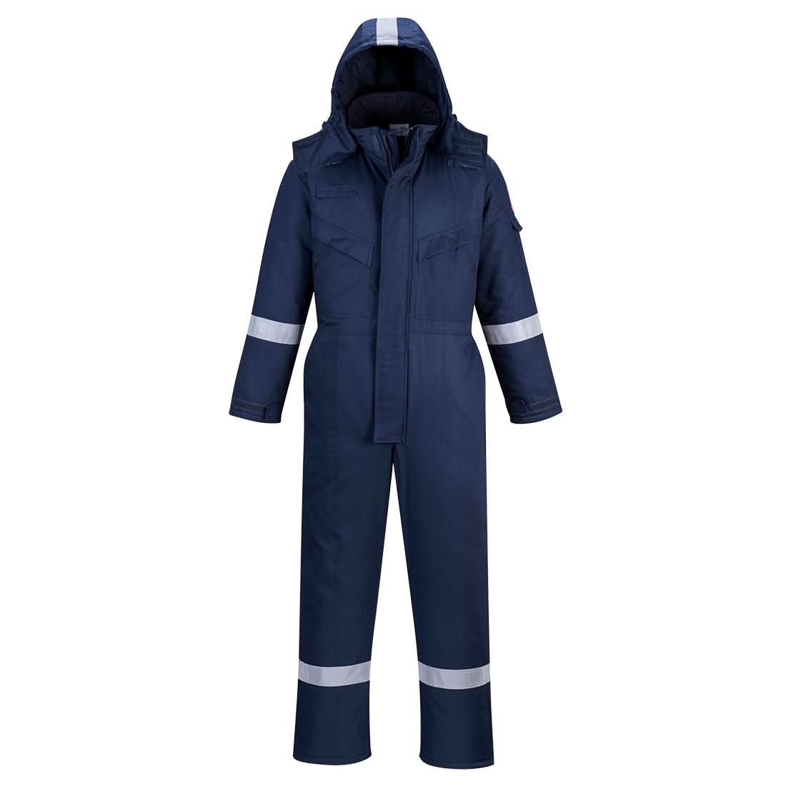 Portwest Bizflame Work Anti Static Fr Winter Coverall FR53 - Navy - Customisable Coveralls