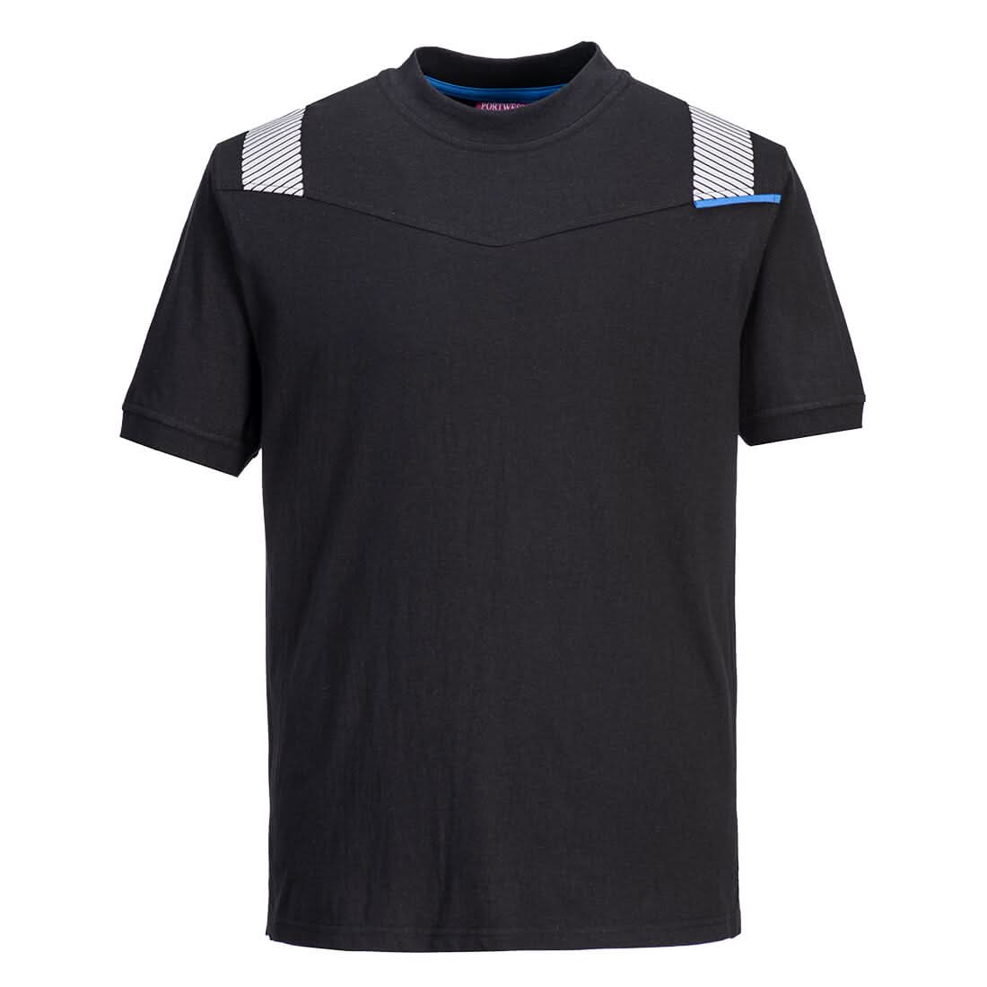 Portwest Wx3 Modaflame Knit Fr Short Sleeve T Shirt FR712 - Black - Customisable T-Shirts
