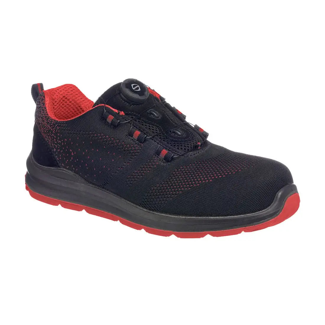 Composite Textile Wire Lace Trainer S1 P Src Ft08 - Black Red - Customisable Trainers