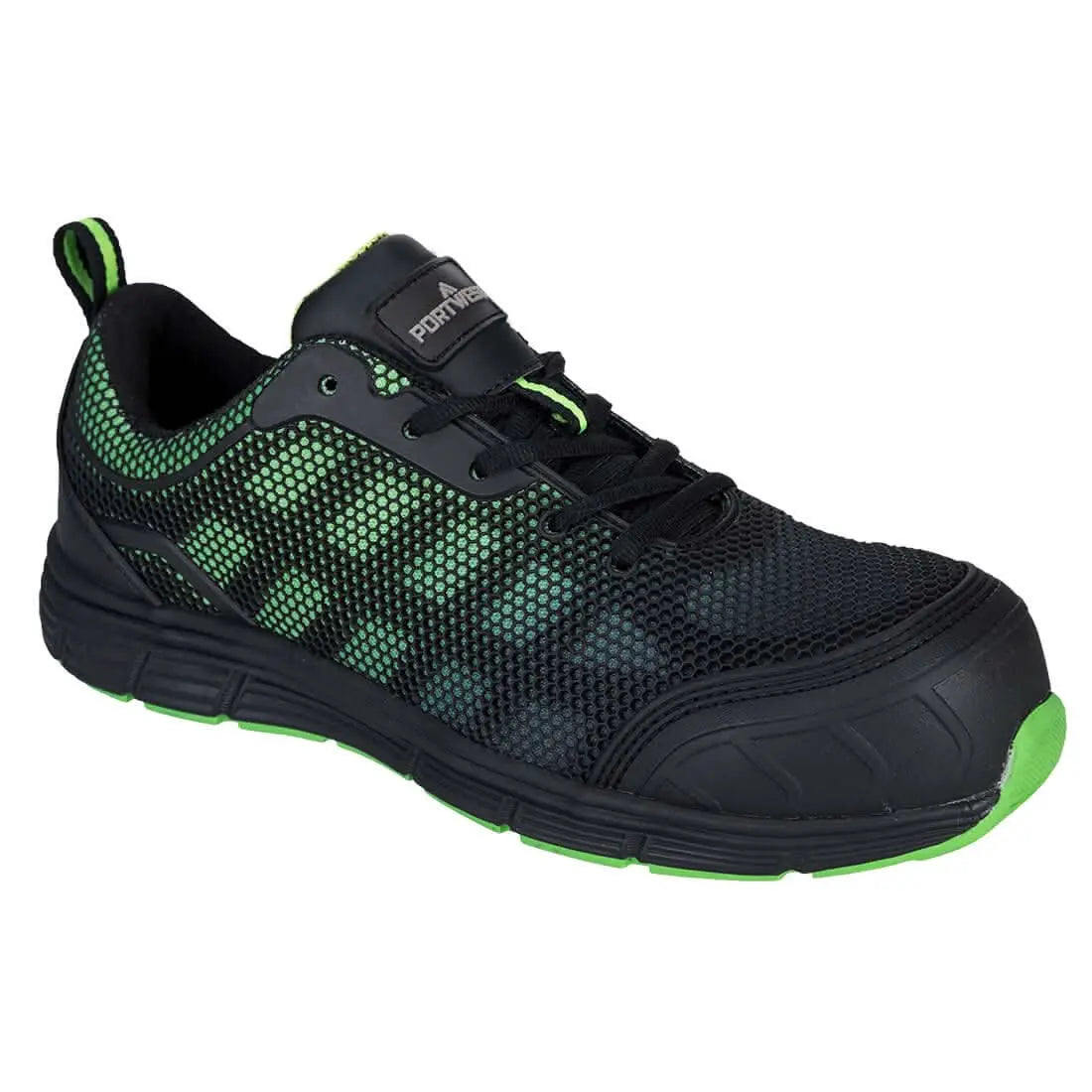 Composite Textile Trainer S1 Ps Fo Sr Ft35 - Black Green - Customisable Trainers