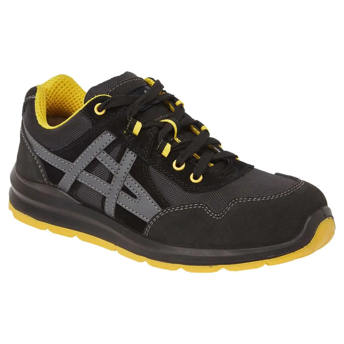 Steel Leather And Textile Trainer S1 Fo Sr Ft50 - Black - Customisable Trainers