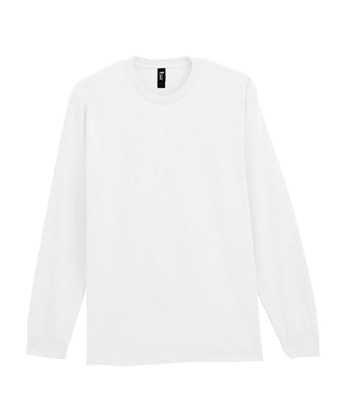 Gildan Hammer Adult Long Sleeve T Shirt GD004 - White - Customisable T-Shirts