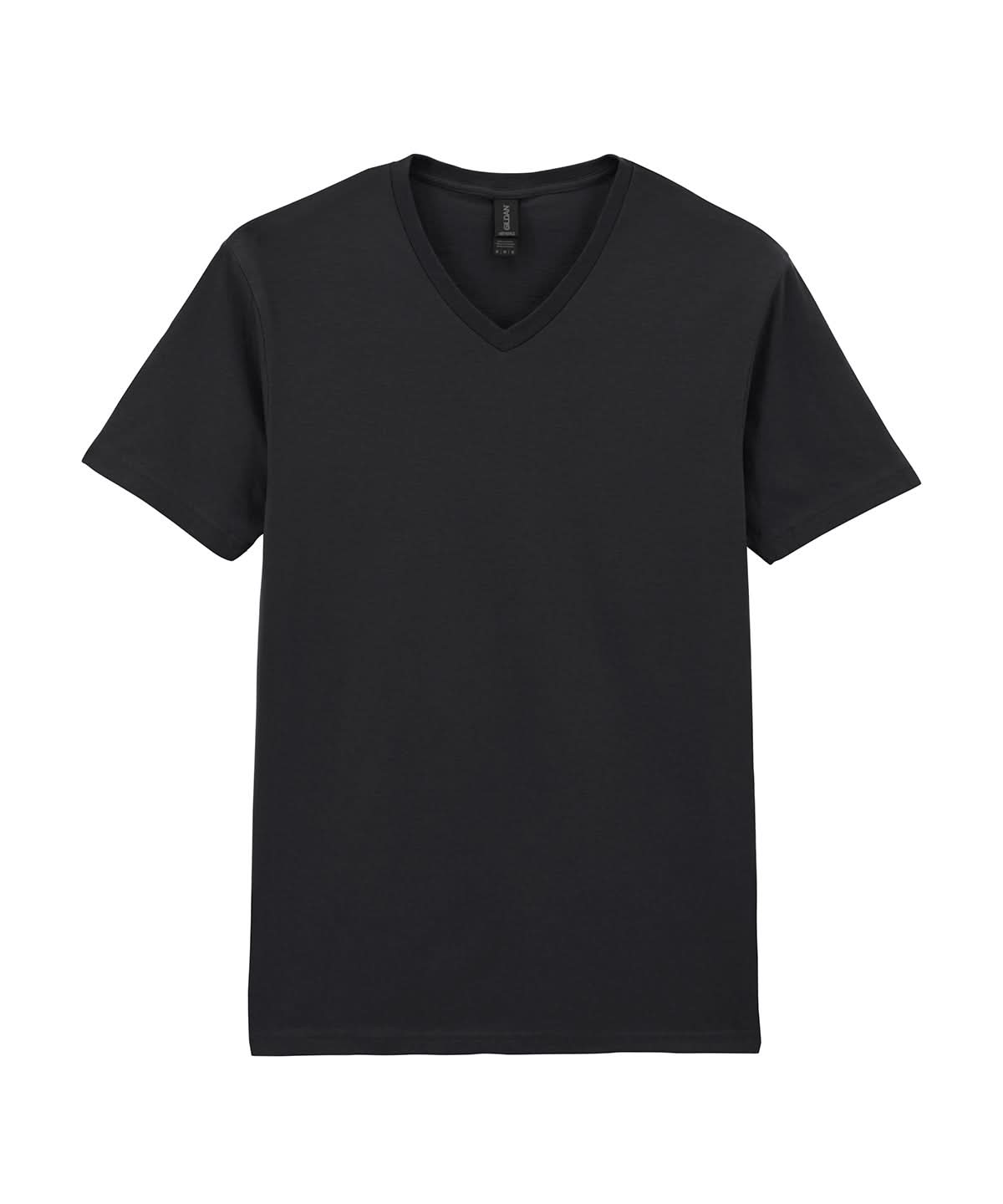 Gildan Softstyle V Neck T Shirt GD010 - Black - Customisable T-Shirts