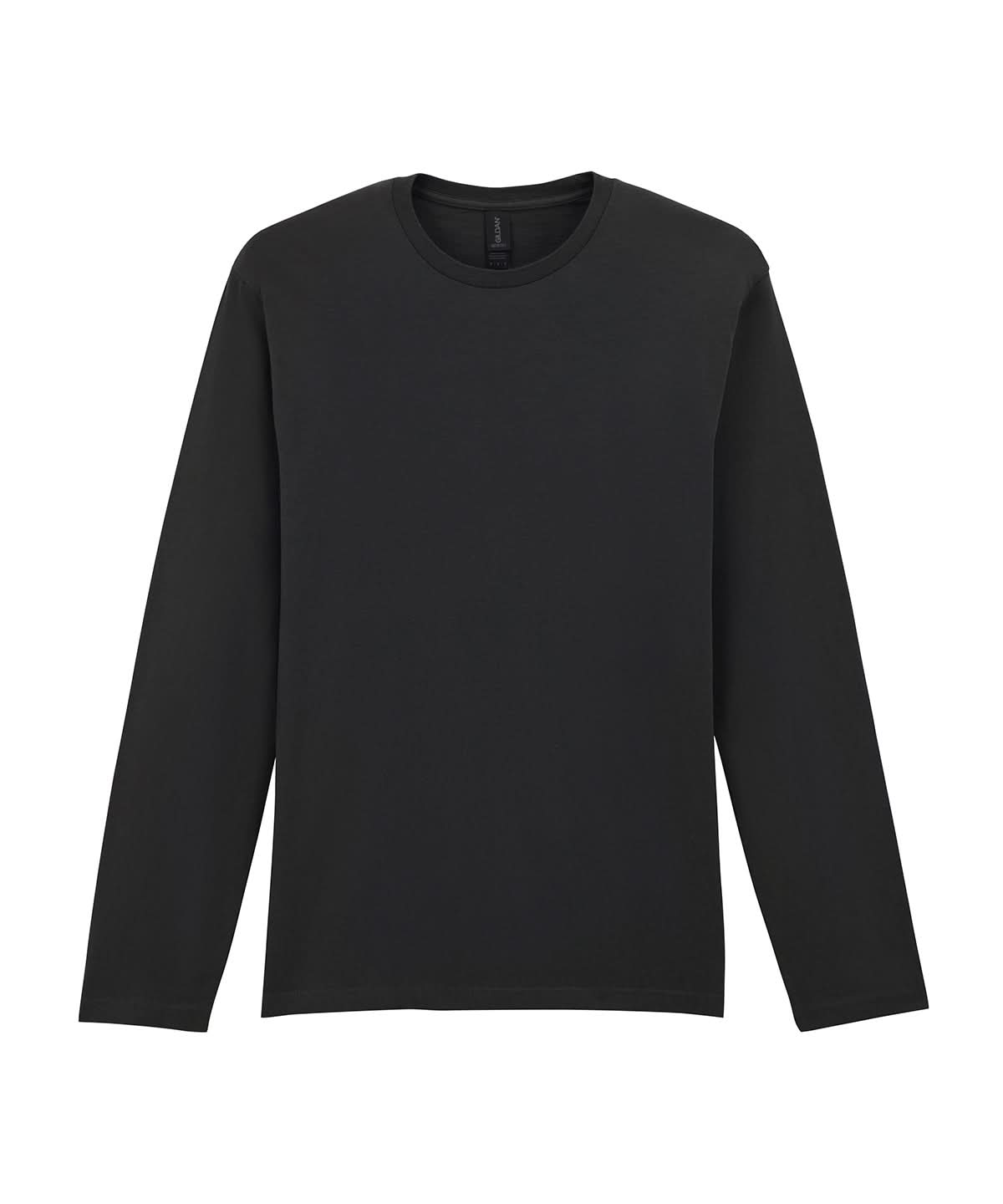 Gildan Softstyle Long Sleeve T Shirt GD011 - Black - Customisable T-Shirts