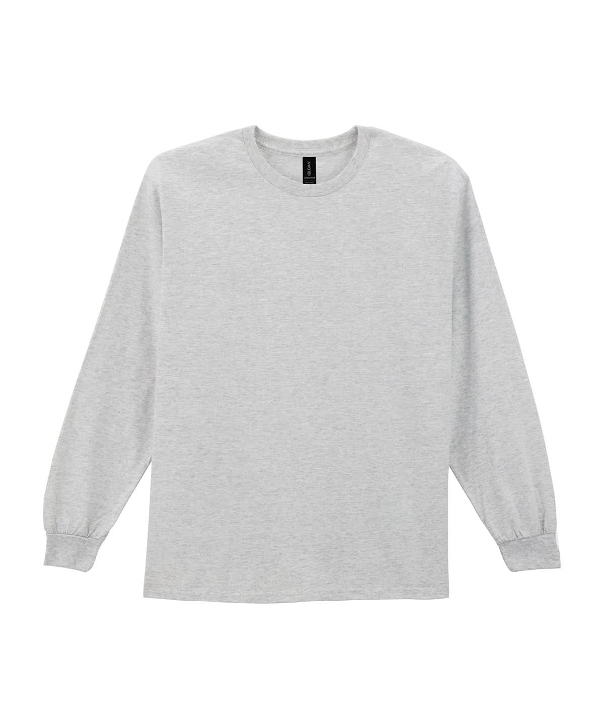 Gildan Ultra Cotton Adult Long Sleeve T Shirt Ash GD014 - Ash - Customisable T-Shirts