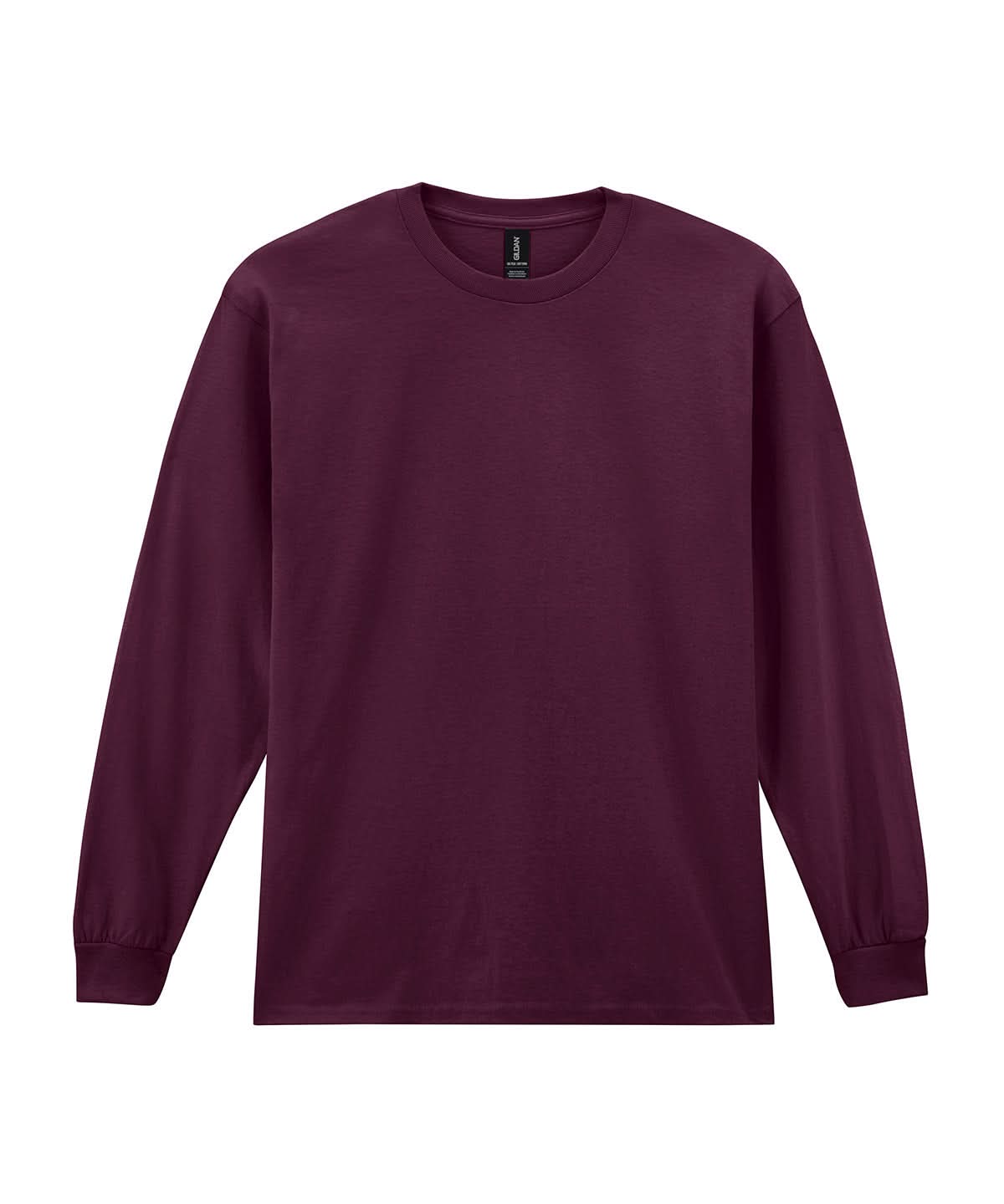 Gildan Ultra Cotton Adult Long Sleeve T Shirt Maroon GD014 - Maroon - Customisable T-Shirts