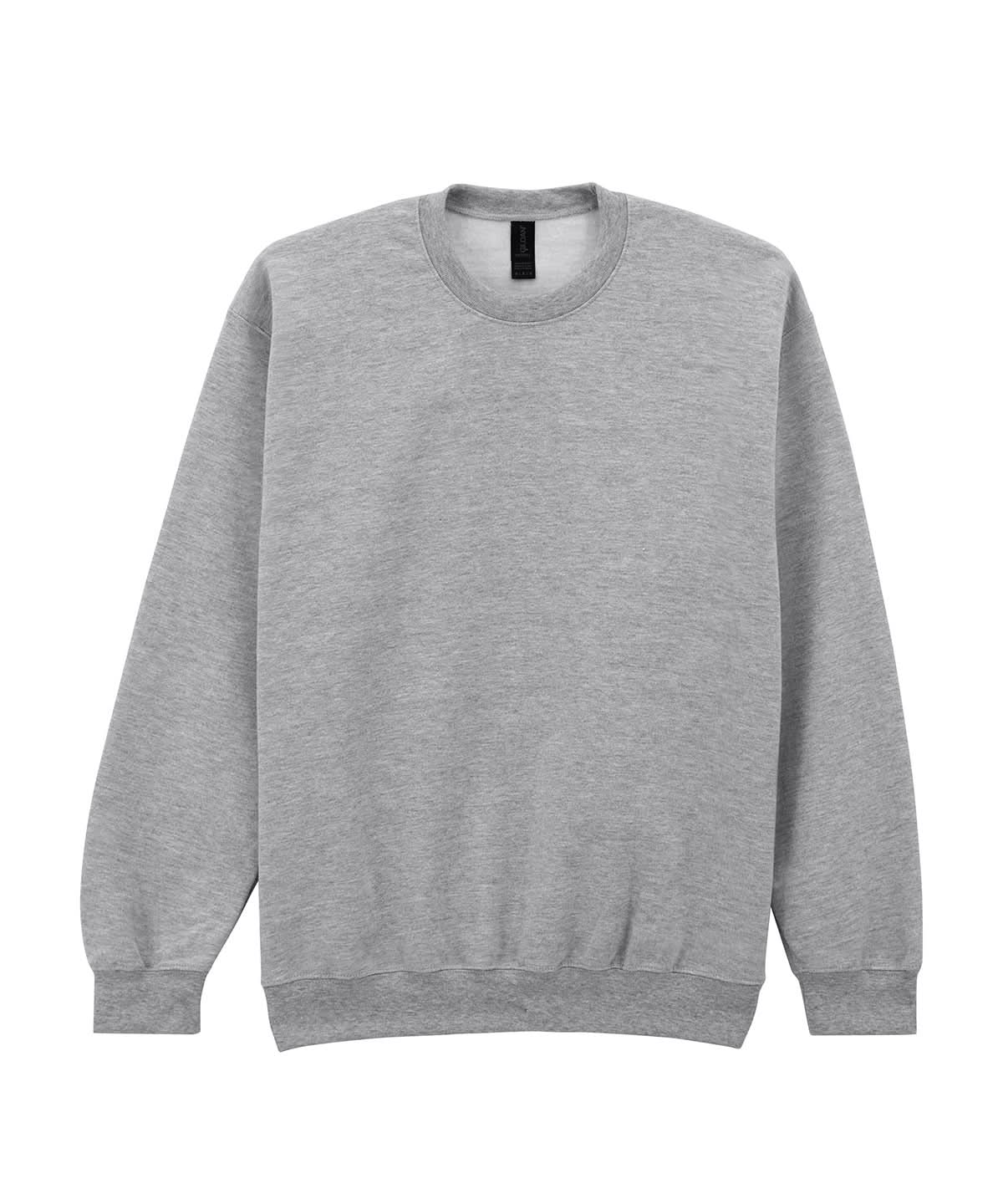 Gildan Softstyle Midweight Fleece Adult Crew Neck Ringspun Sport Grey GD066 - Ringspun Sport Grey - Customisable Sweatshirts