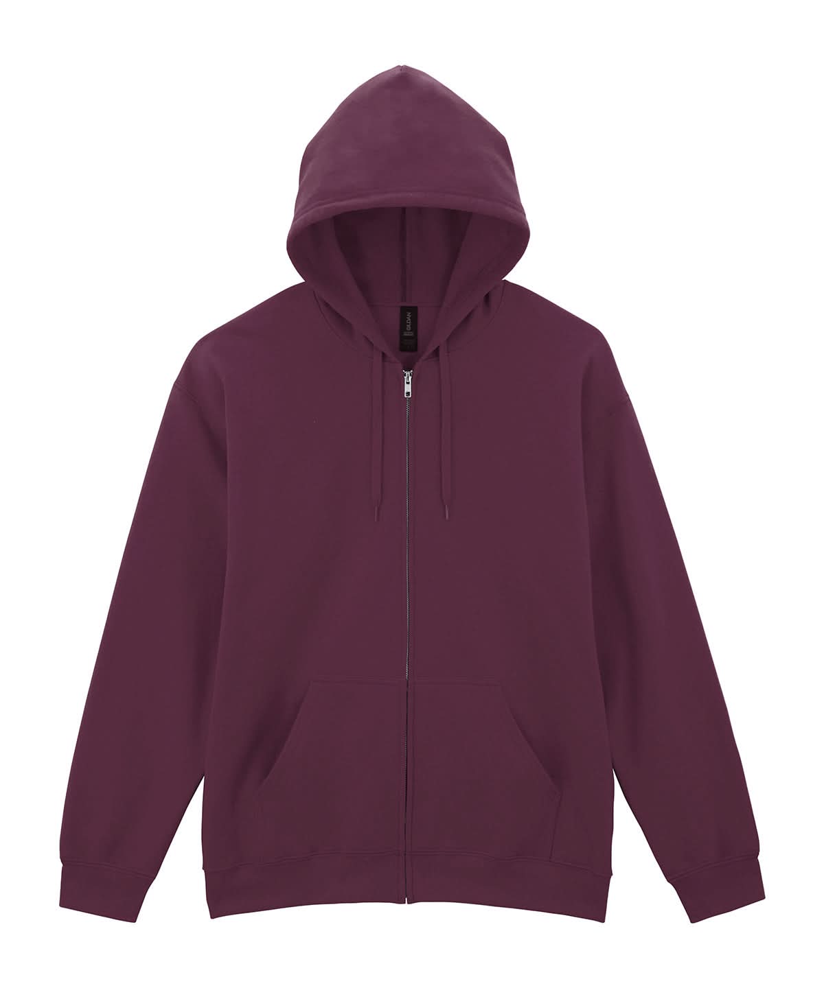 Gildan Softstyle Midweight Fleece Adult Full Zip Hooded sweatshirt GD068 - Maroon - Customisable Sweatshirts