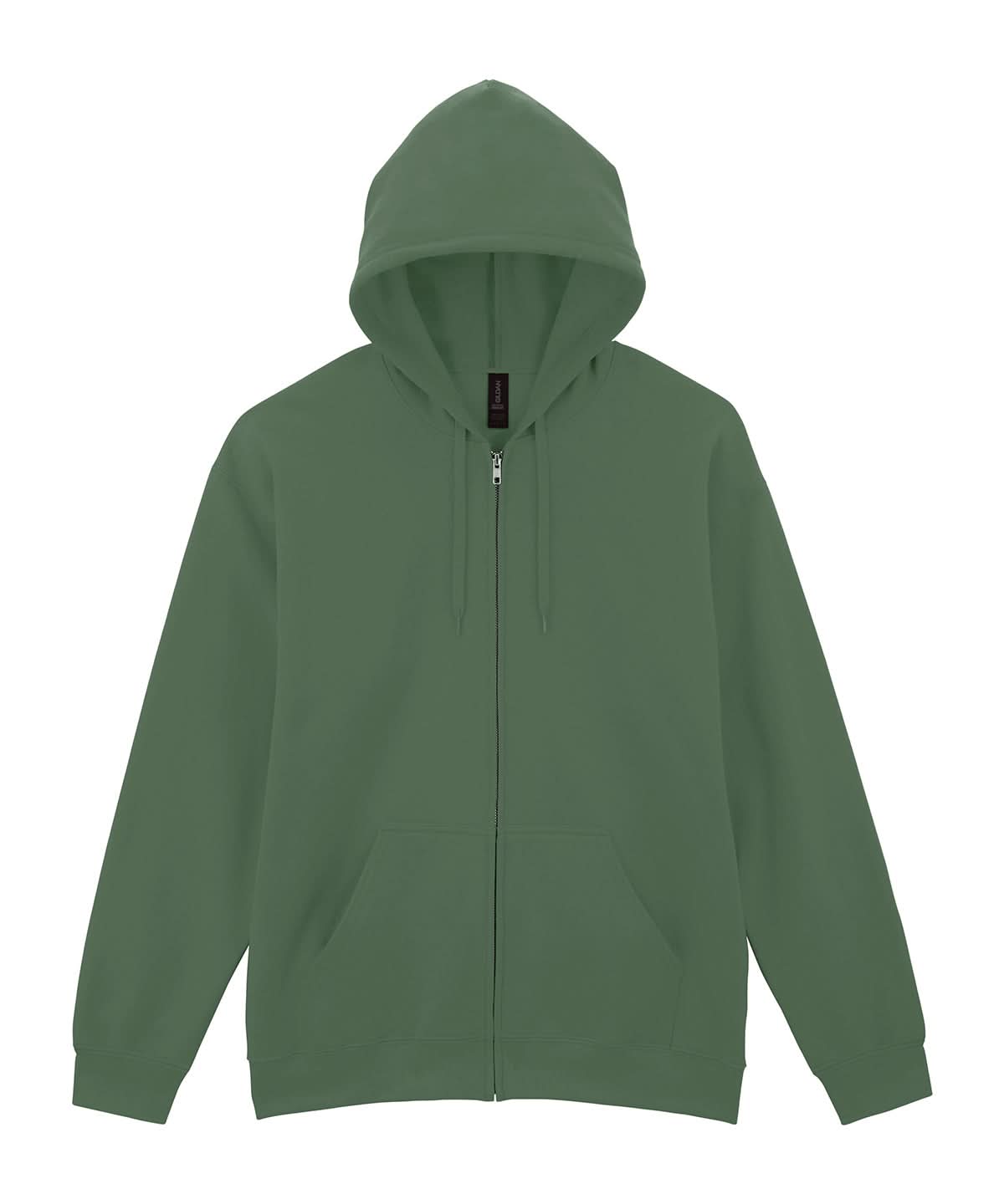Gildan Softstyle Midweight Fleece Adult Full Zip Hooded sweatshirt GD068 - Military Green - Customisable Sweatshirts