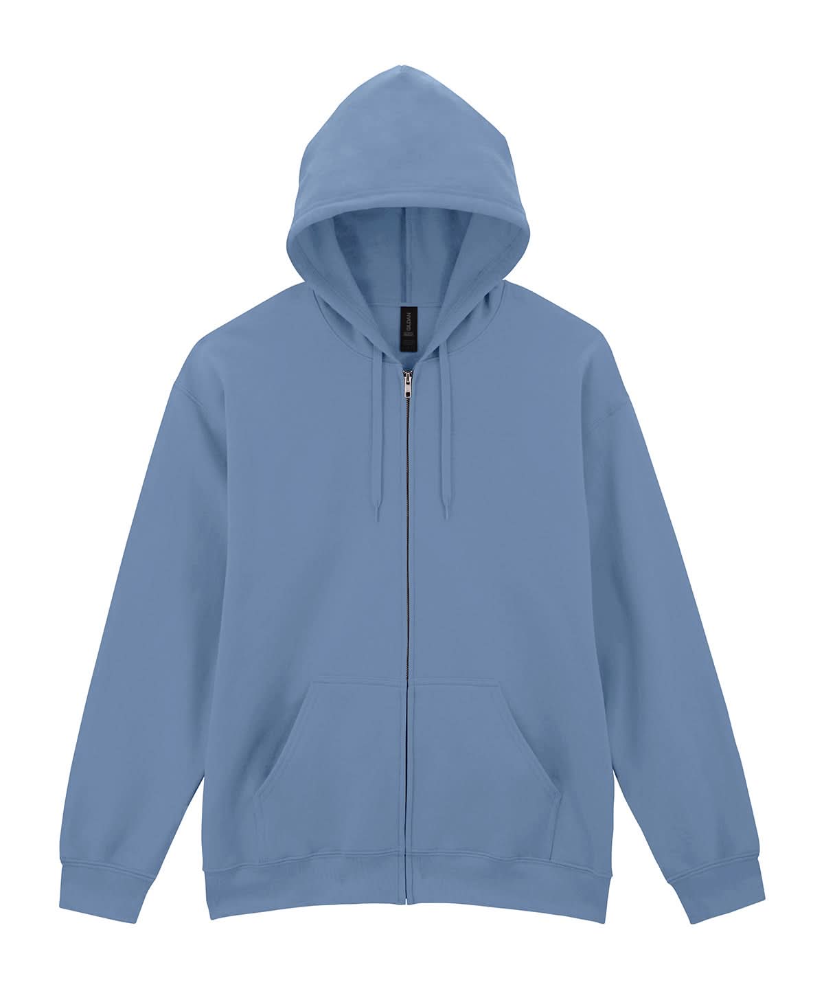 Gildan Softstyle Midweight Fleece Adult Full Zip Hooded sweatshirt GD068 - Stone Blue - Customisable Sweatshirts