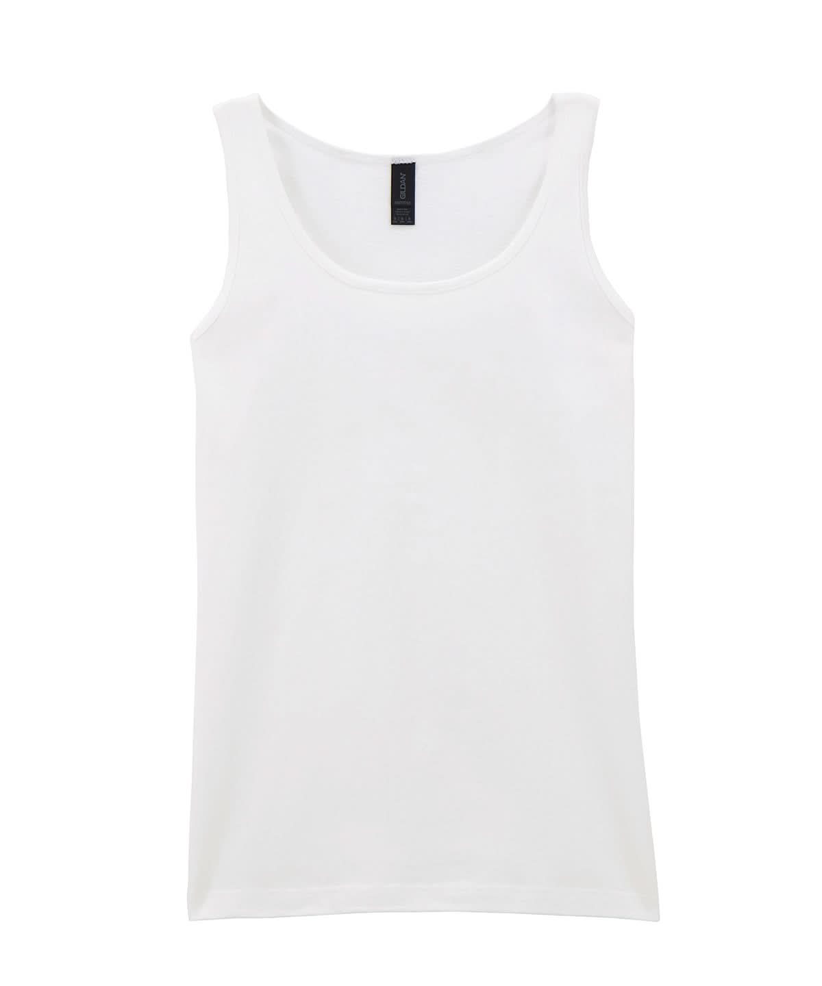 Gildan Softstyle Womens Tank Top GD077 - White - Customisable T-Shirts