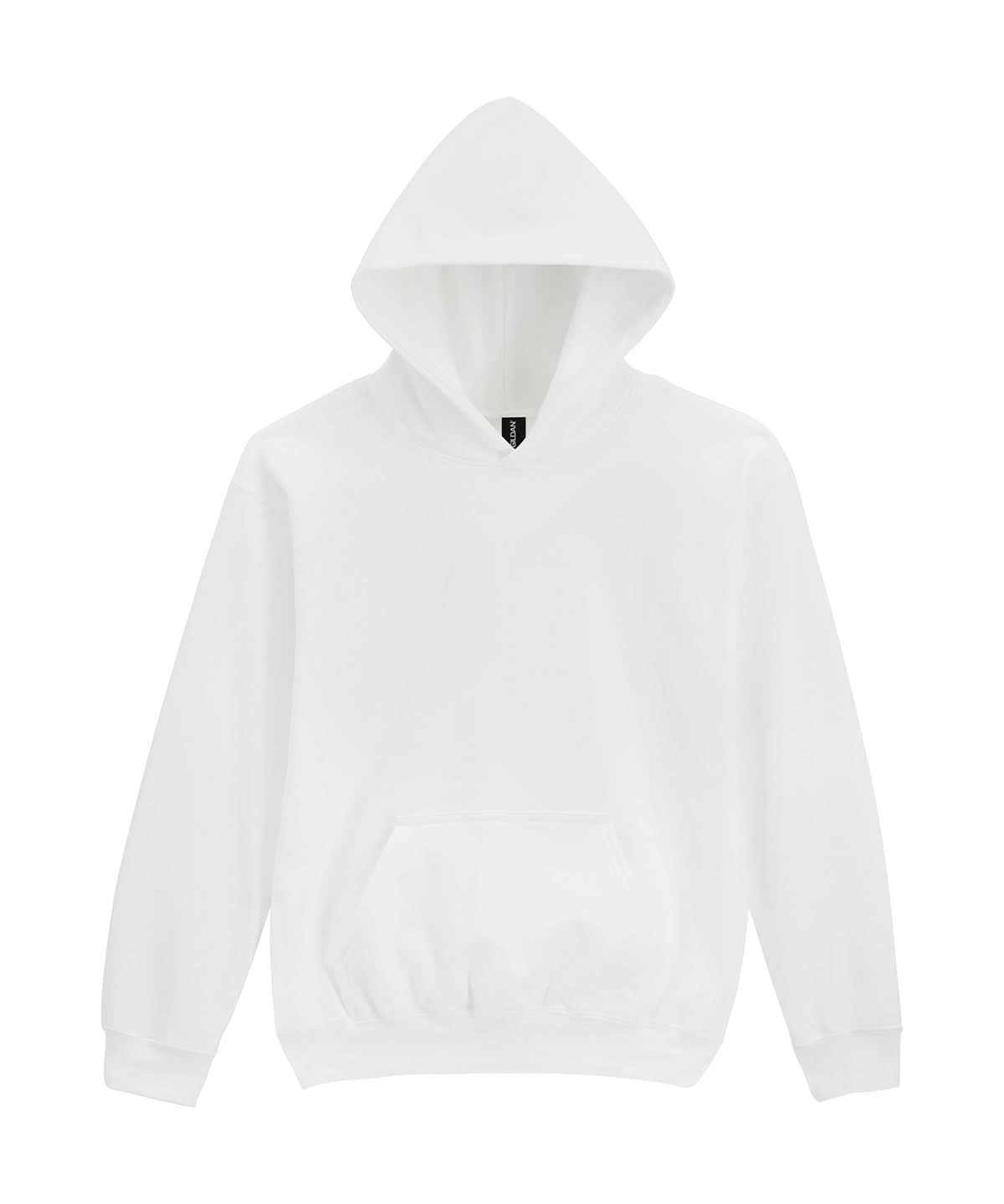 Gildan Softstyle Midweight Fleece Youth Hoodie GD67B - White - Customisable Hoodies