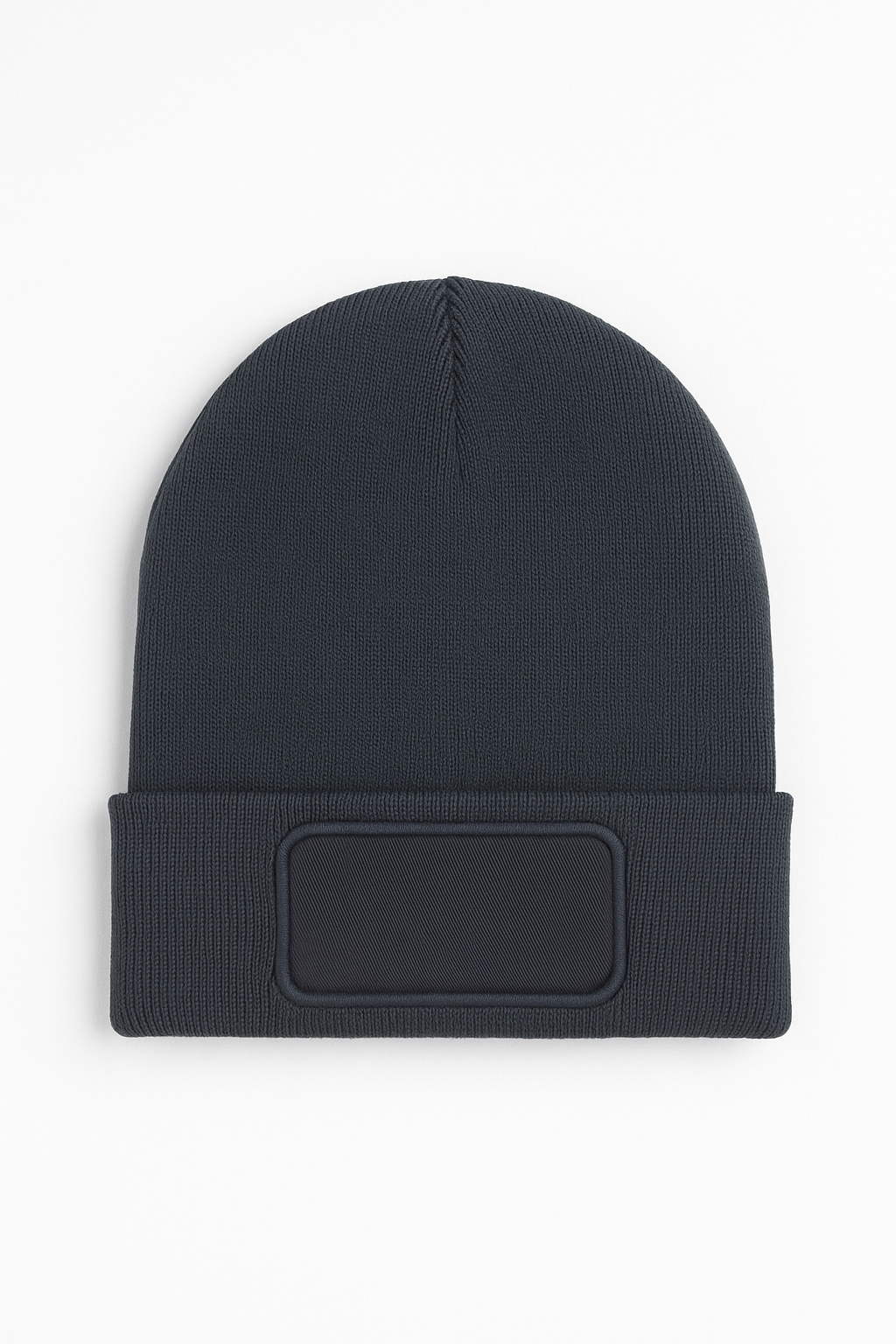 Rectangular Patch Beanie - UC411 - Graphite Grey One - Customisable HEADWEAR