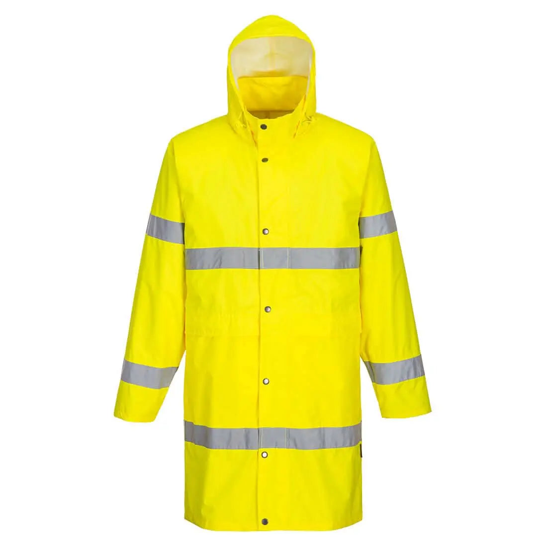 Hi Vis Rain Coat 100cm H442 - Yellow - Customisable Coats