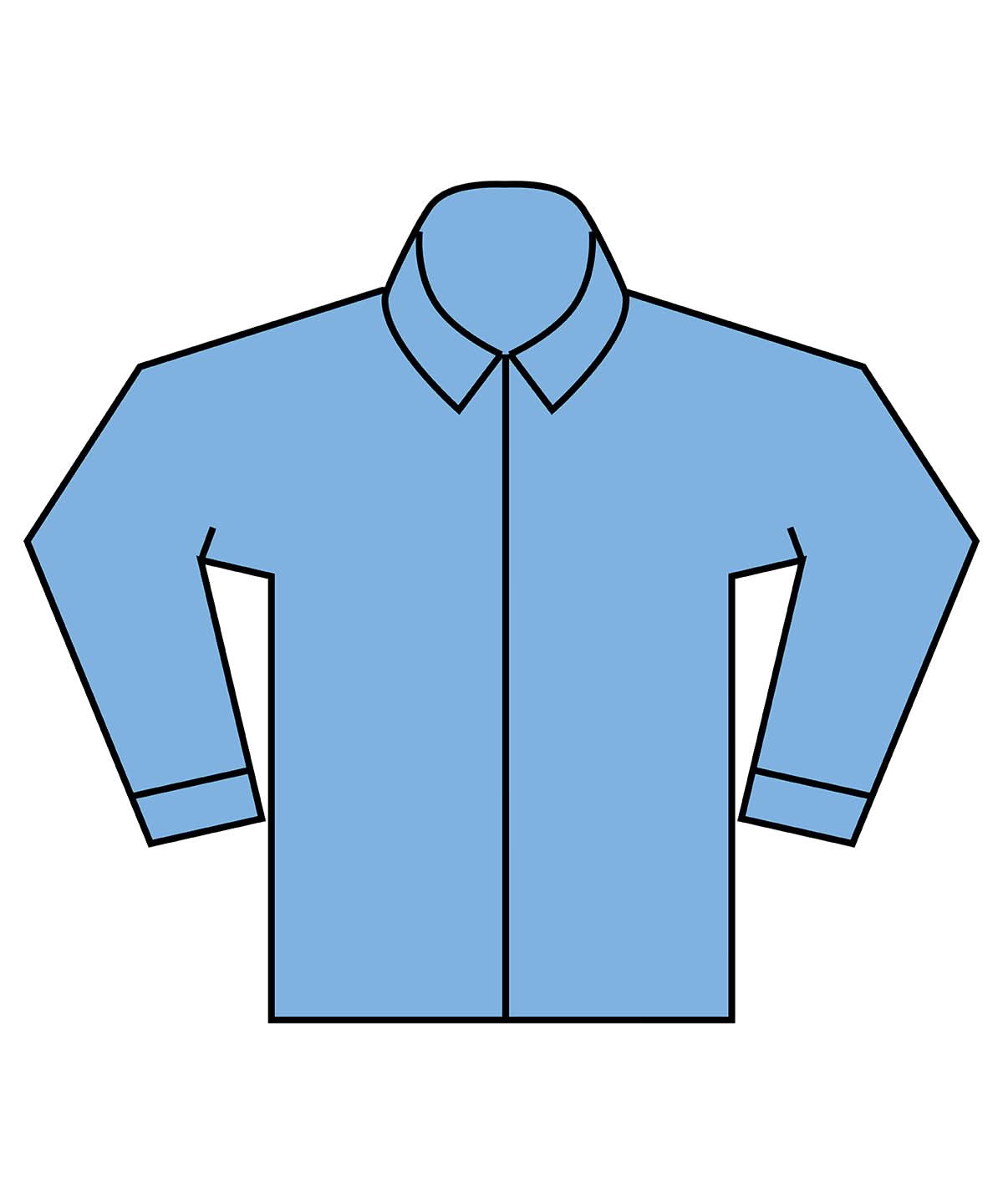 Henbury Long Sleeve Cotton Feel Coolplus Shirt HB582 - Light Blue - Customisable Shirts