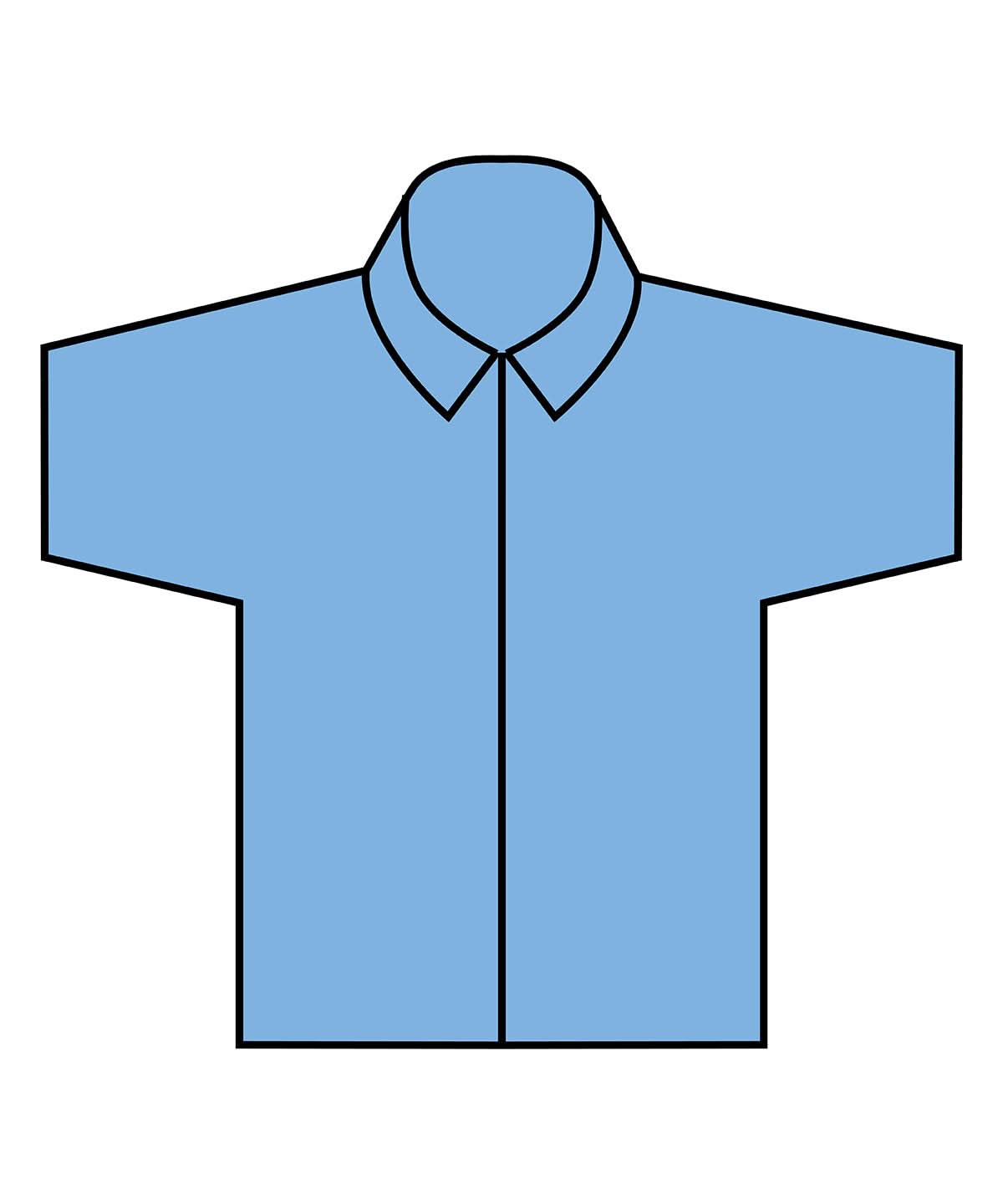 Henbury Short Sleeve Cotton Feel Coolplus Shirt HB588 - Light Blue - Customisable Shirts