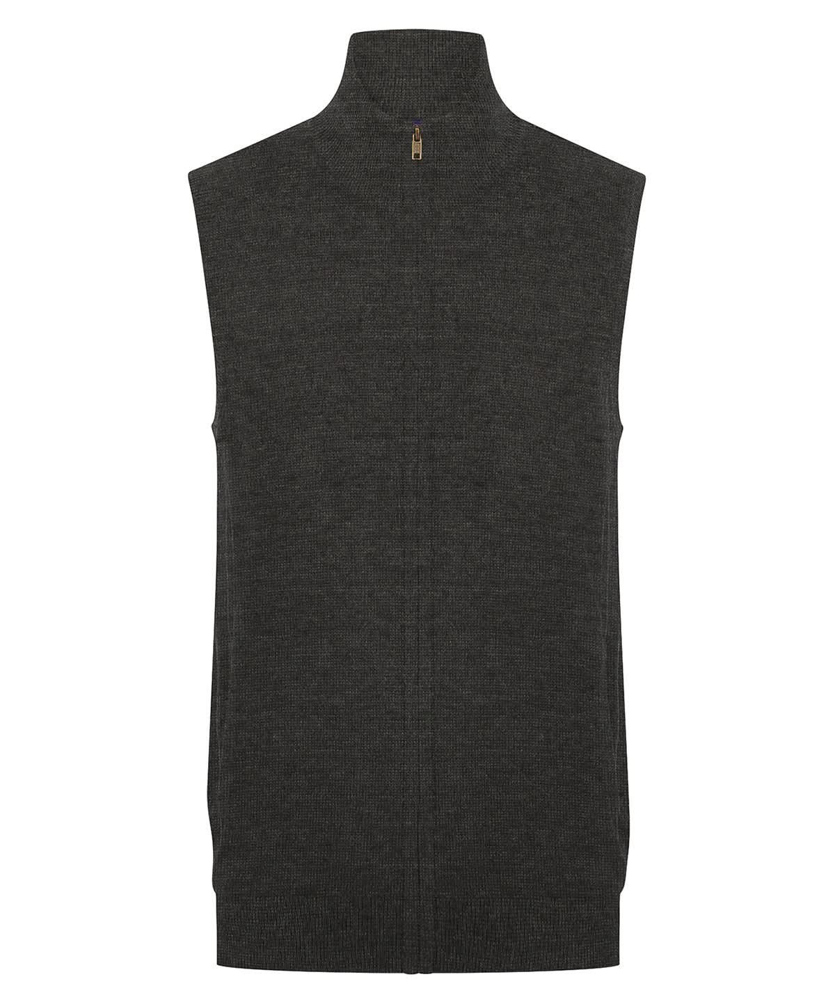 Henbury Sleeveless Zip Through Jumper HB711 - Grey Marl - Customisable Gilets & Body Warmers