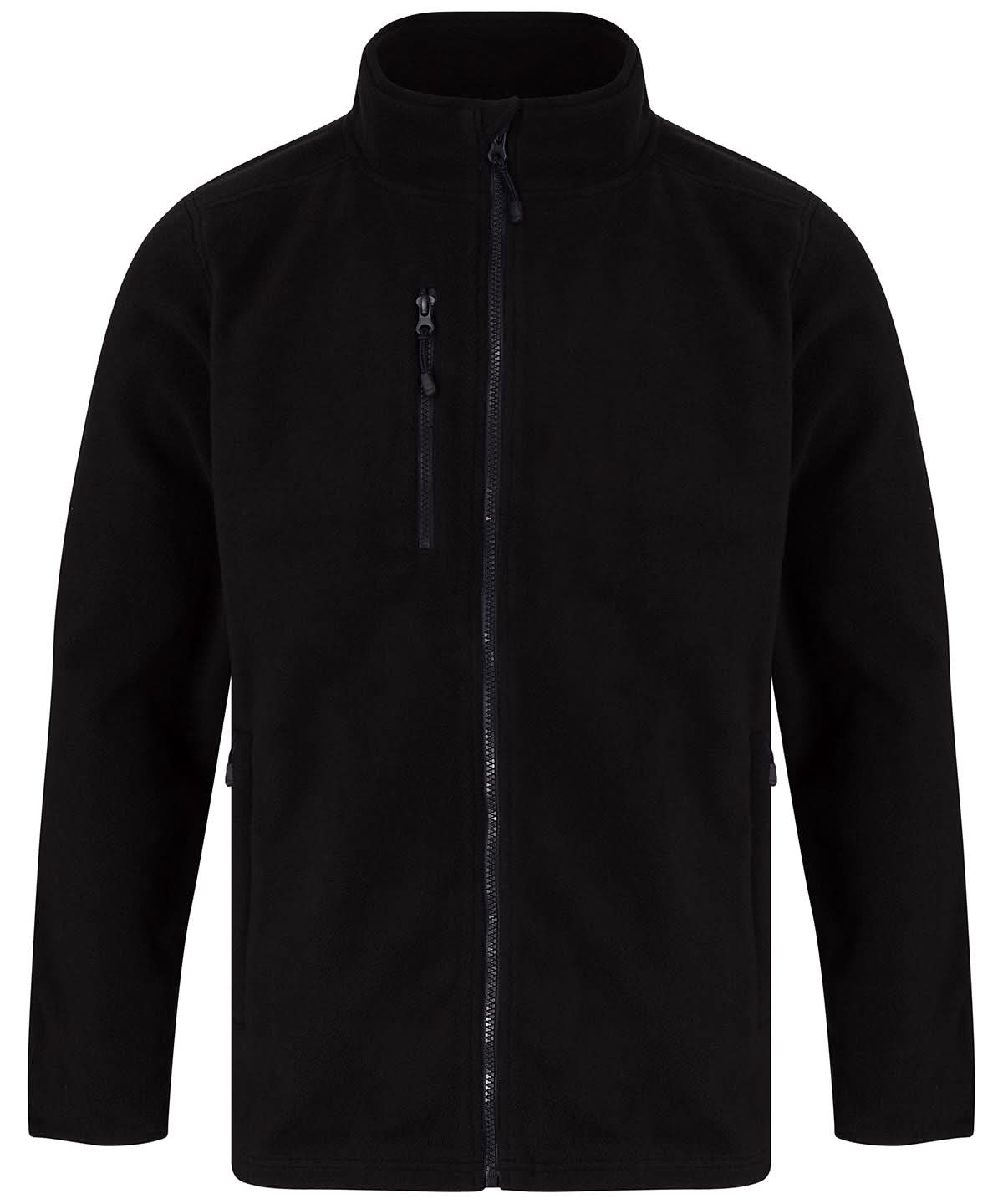 Henbury Recycled Polyester Microfleece Jacket HB860 - Black - Customisable Jackets