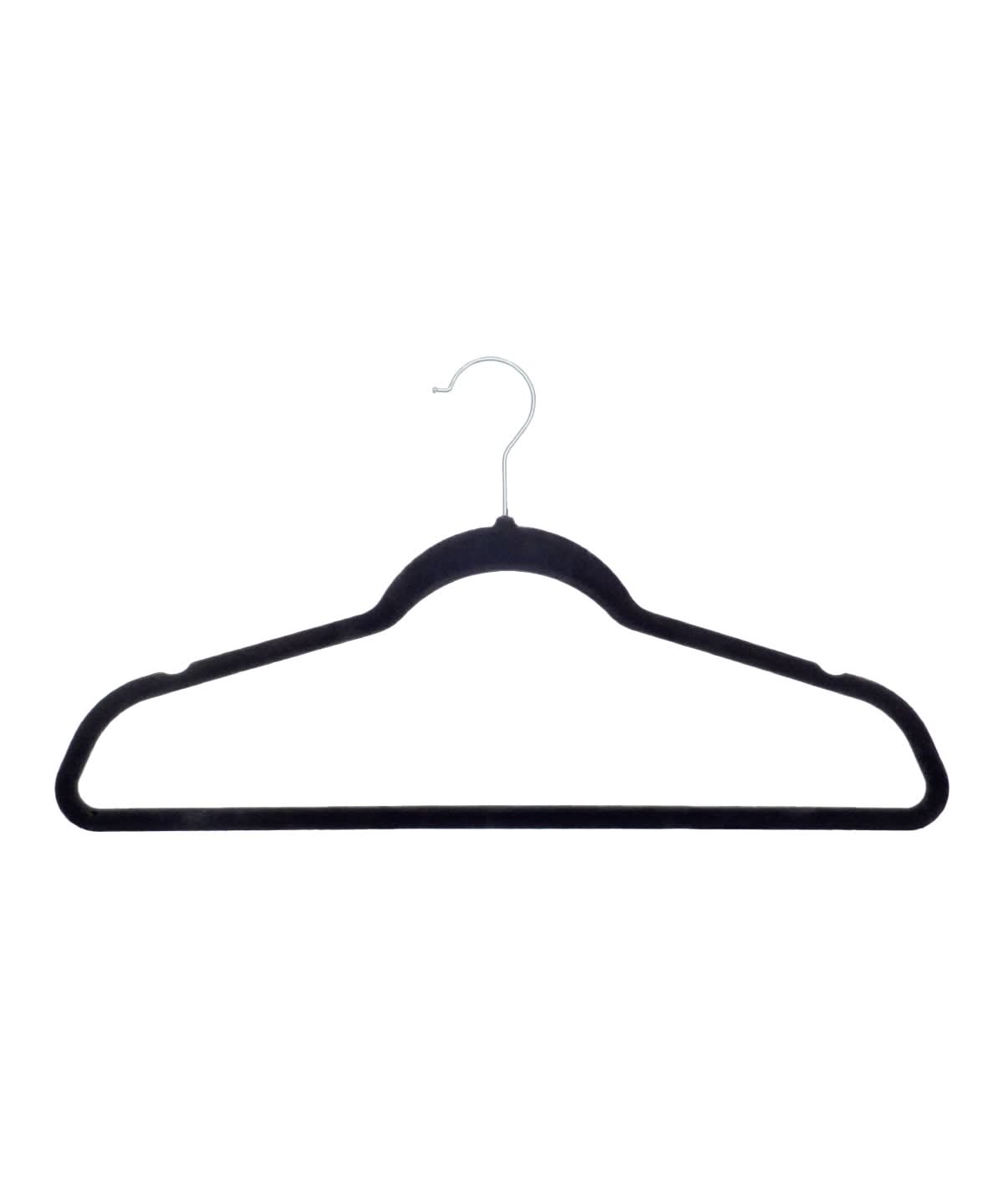 Home & Living Velvet effect coat hangers 25 pack HL060 - Black One size - Customisable Accessories