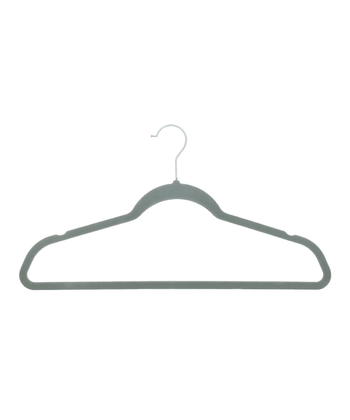Home & Living Velvet effect coat hangers 25 pack HL060 - Grey One size - Customisable Accessories