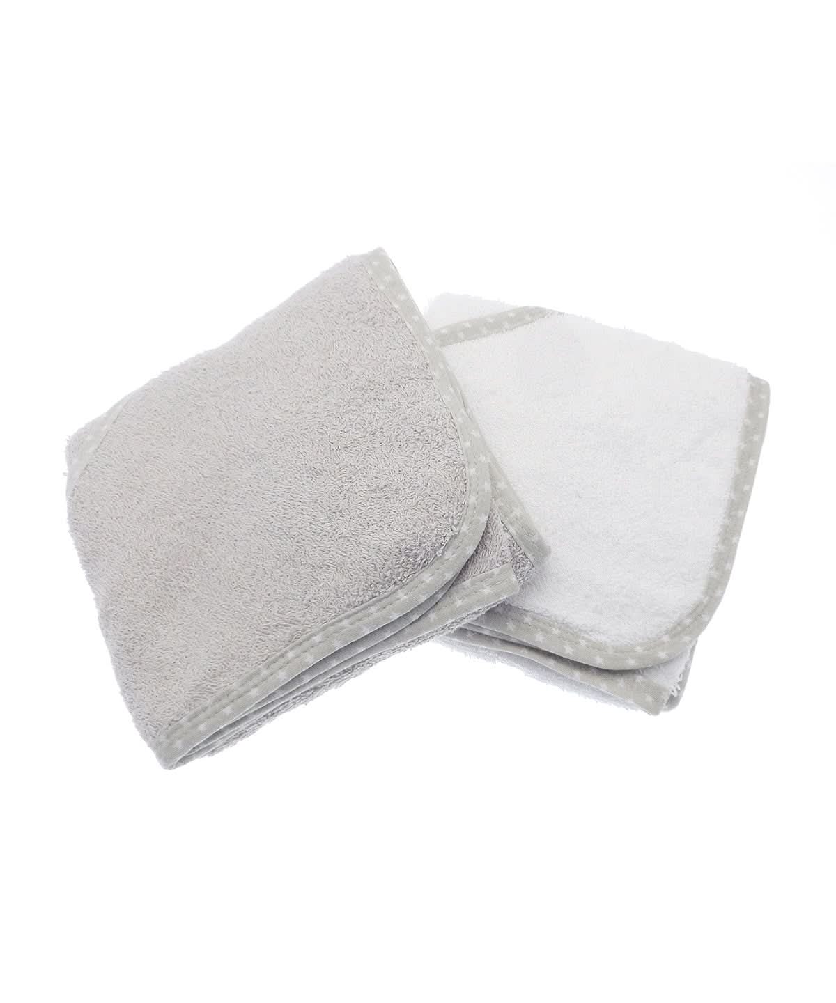 Home & Living Baby hooded towel 2 pack HL182 - White Grey One size - Customisable Towels