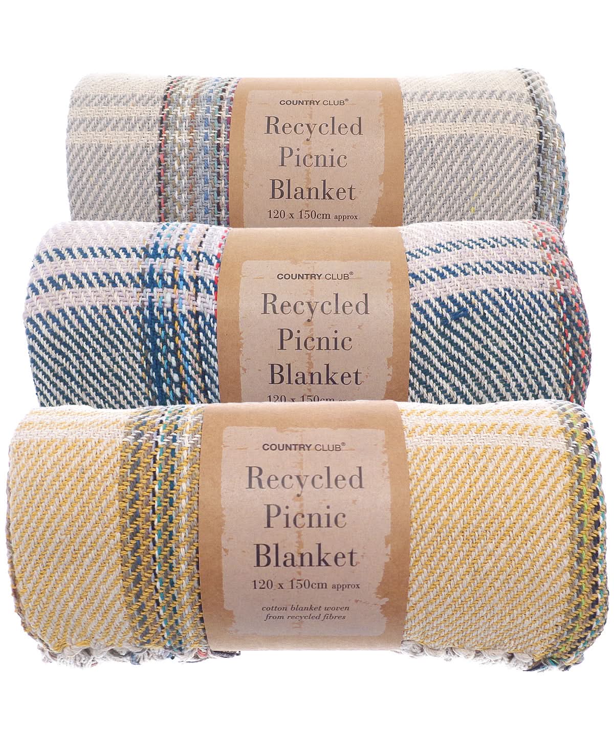 Home & Living Recycled picnic blanket HL206 - Mixed Fabric Colour One size - Customisable Blanket