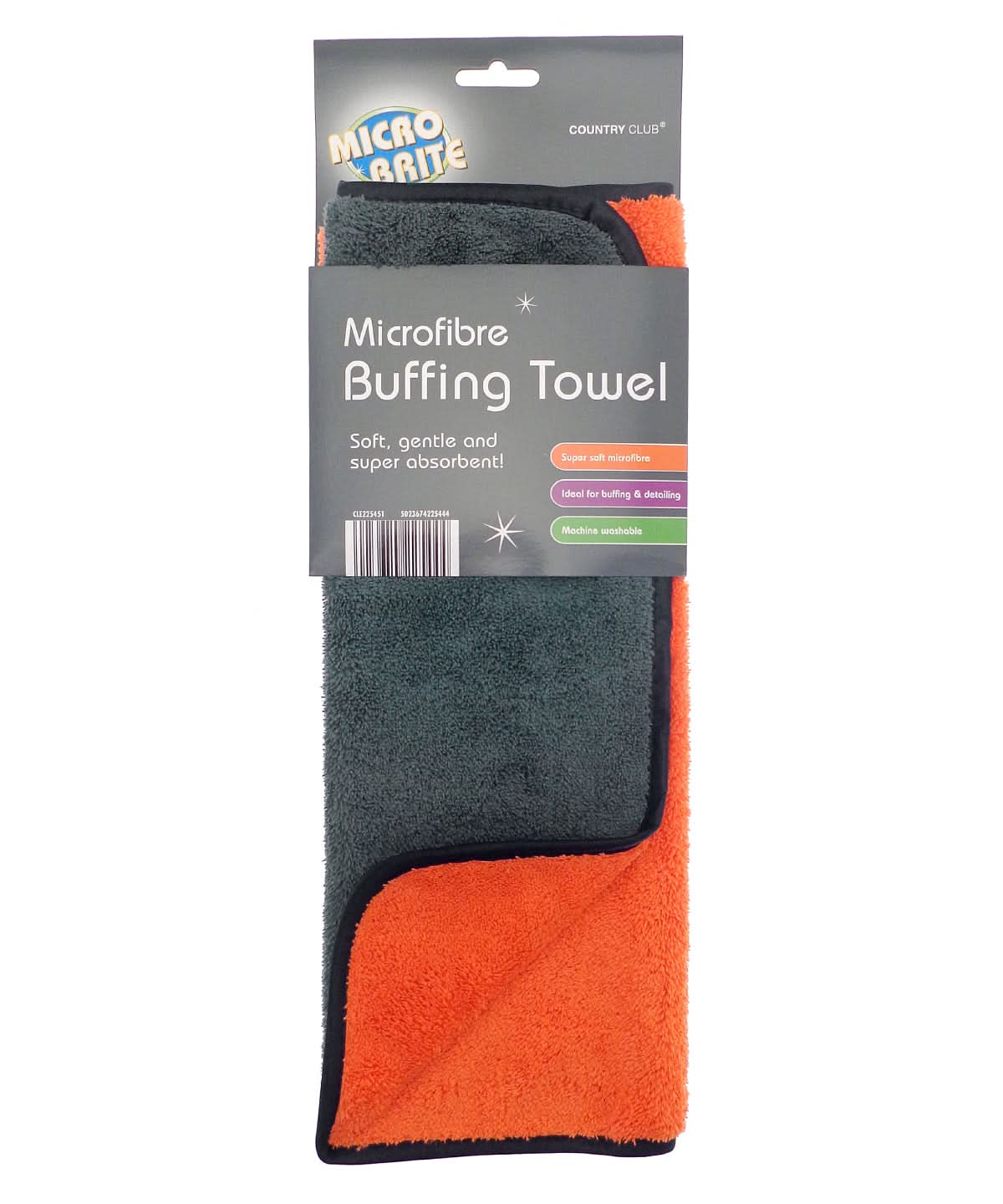 Home & Living Buffing towel HL218 - Grey Orange One size - Customisable Towels