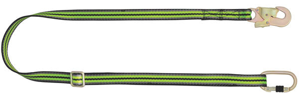 Kratos Mtr Adjustable Webbing Lanyard - Black Green 2M - Customisable Lanyards