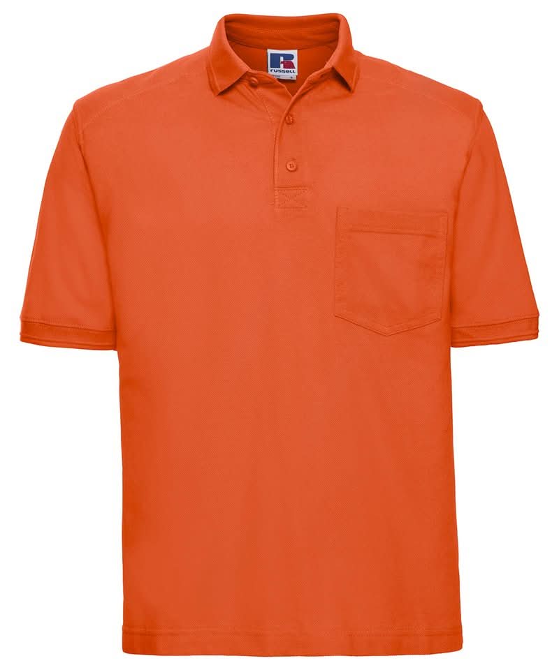 Russell Europe Heavy duty polo j011m - Orange - Customisable Polos
