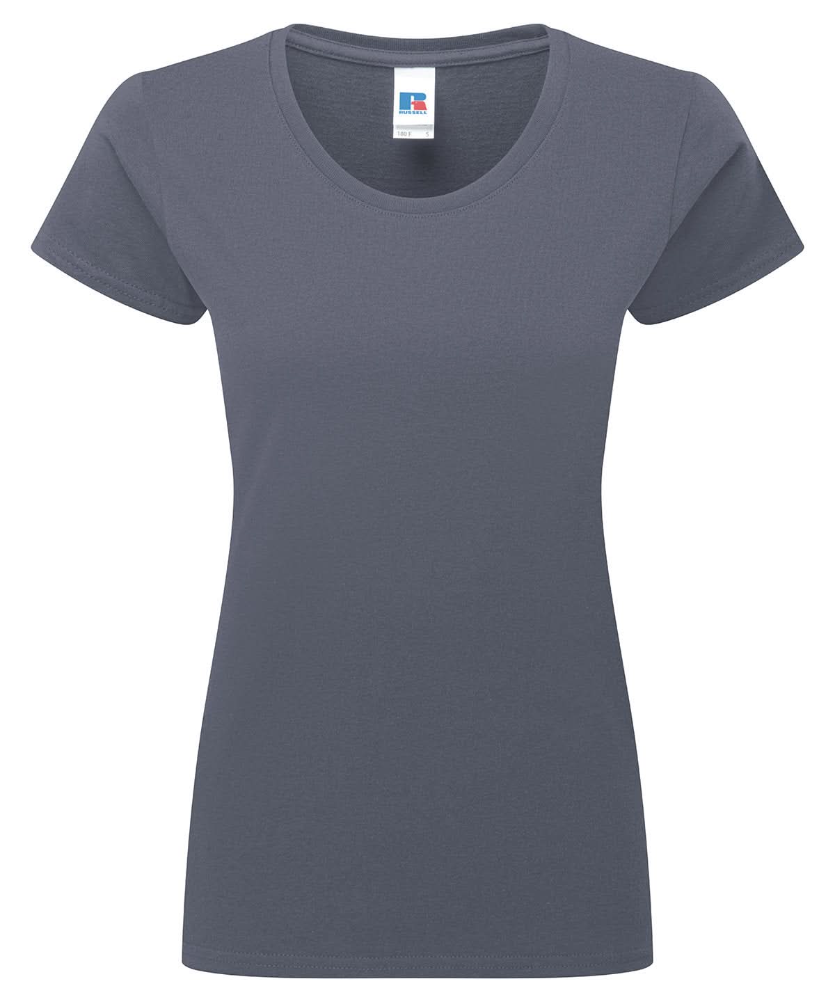 Russell Short Sleeve Europe Womens authentic classic t shirt J180F - Convoy Grey - Customisable T-Shirts