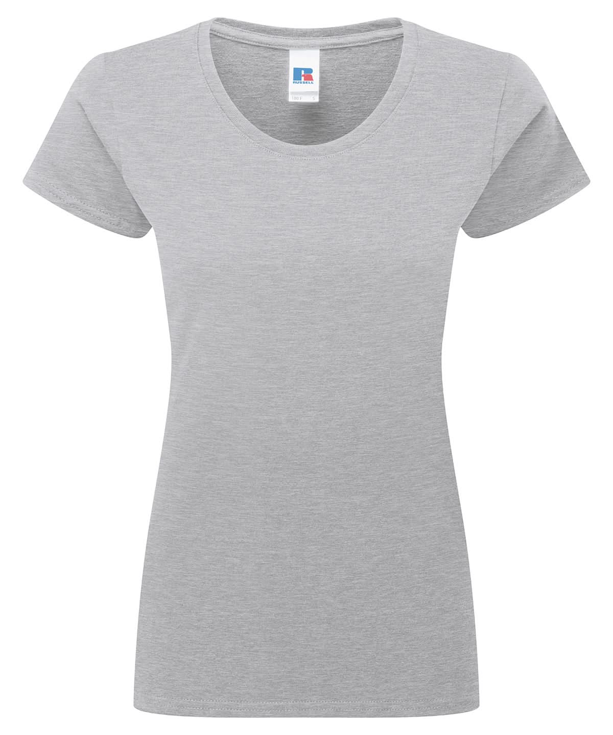 Russell Short Sleeve Europe Womens authentic classic t shirt J180F - Light Oxford - Customisable T-Shirts