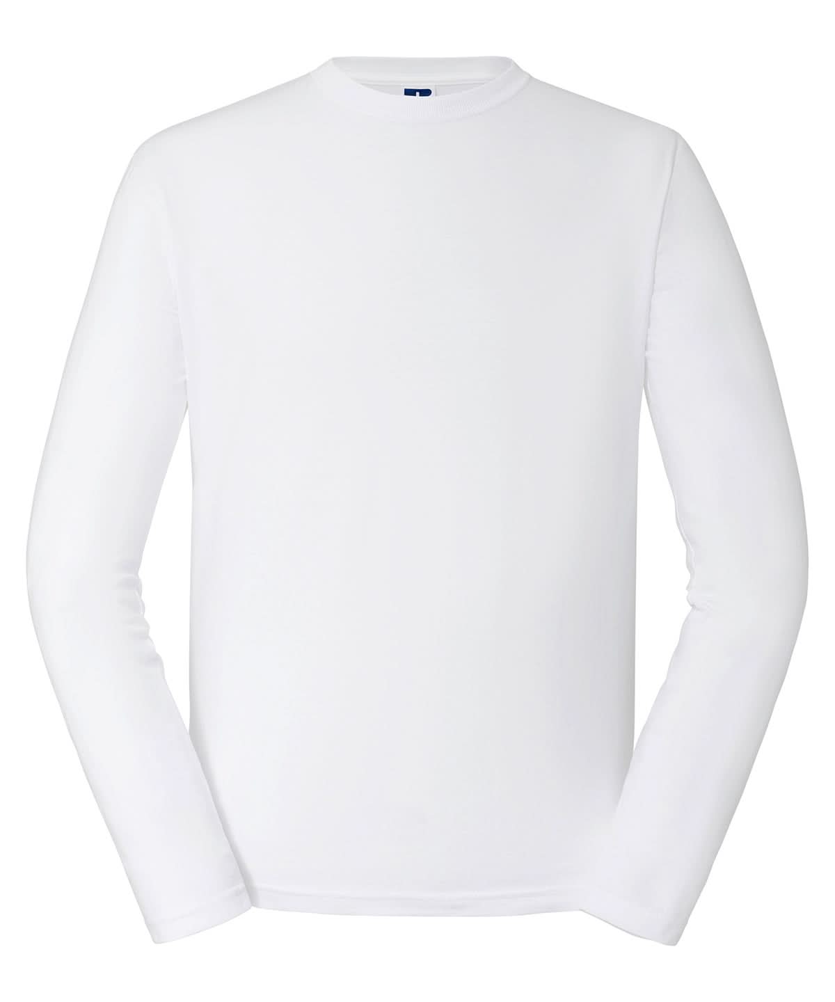 Russell Short Sleeve Europe Classic long sleeve T J180L - White - Customisable T-Shirts