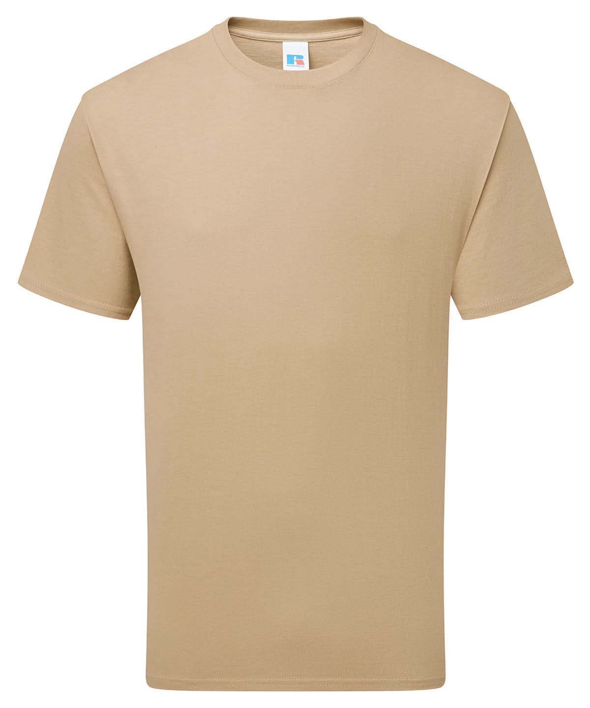 Russell Short Sleeve Europe Super Ringspun Classic T Shirt Tan J180M - Tan - Customisable T-Shirt