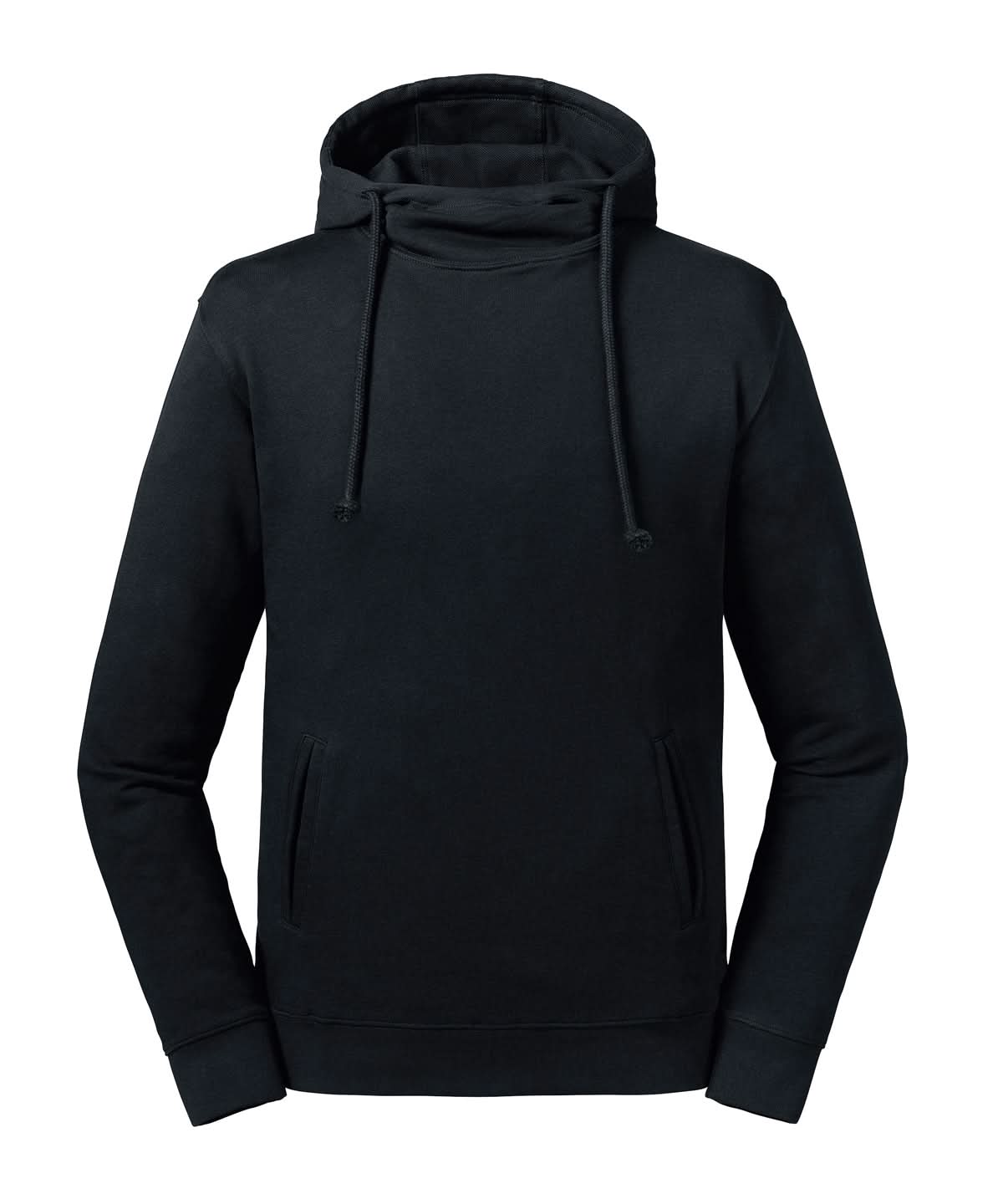 Russell Europe Pure organic high collar hooded sweatshirt J209M - Black - Customisable Sweatshirts