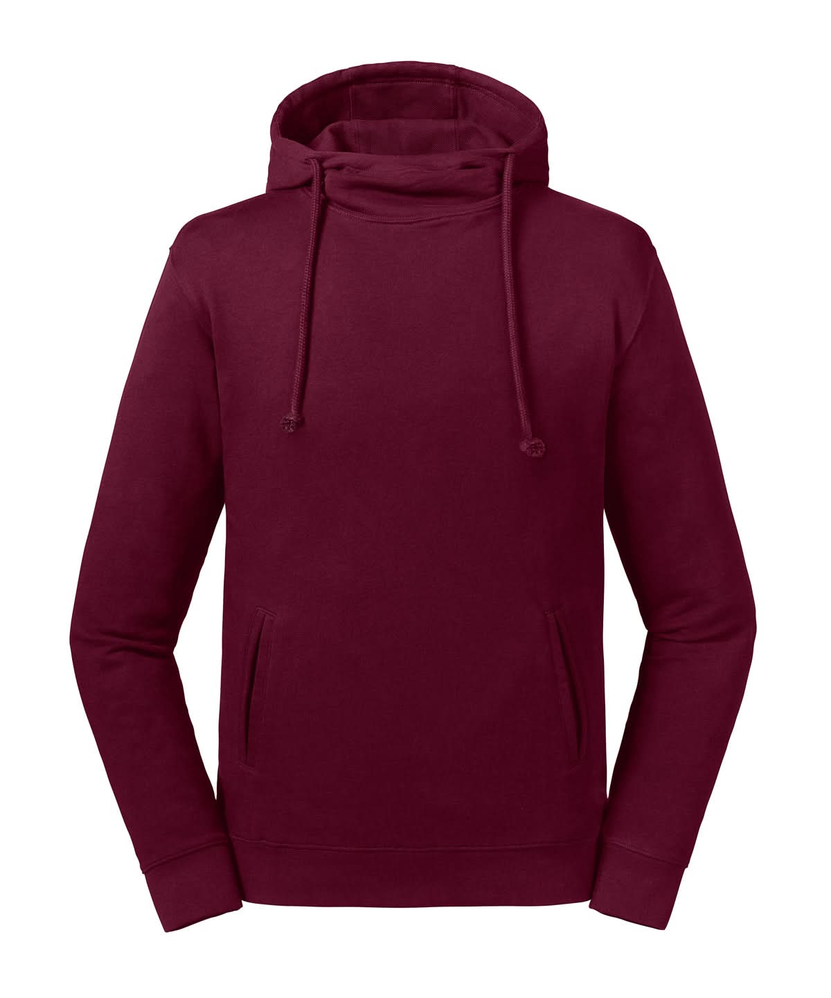 Russell Europe Pure organic high collar hooded sweatshirt J209M - Burgundy - Customisable Sweatshirts