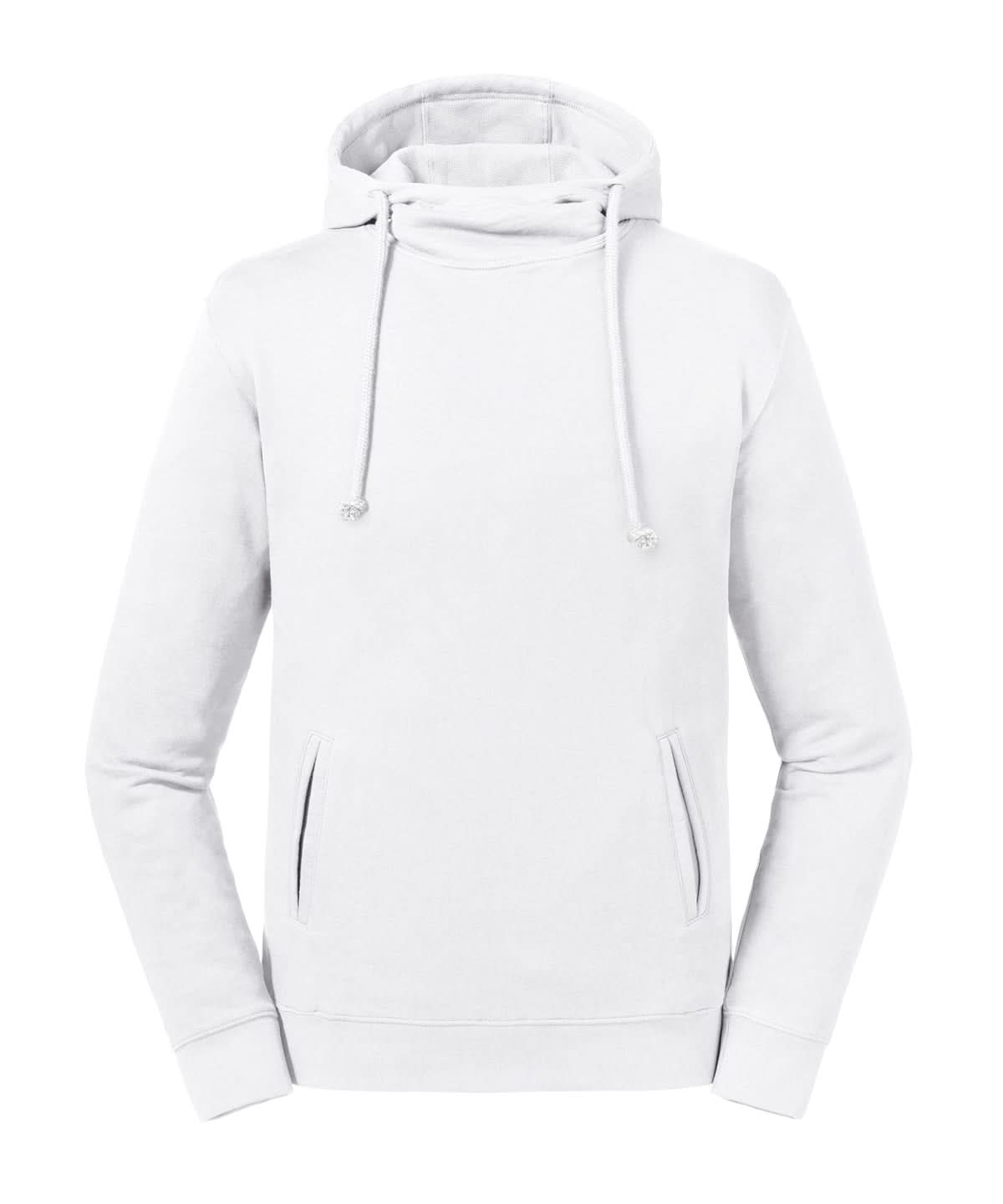 Russell Europe Pure organic high collar hooded sweatshirt J209M - White - Customisable Sweatshirts