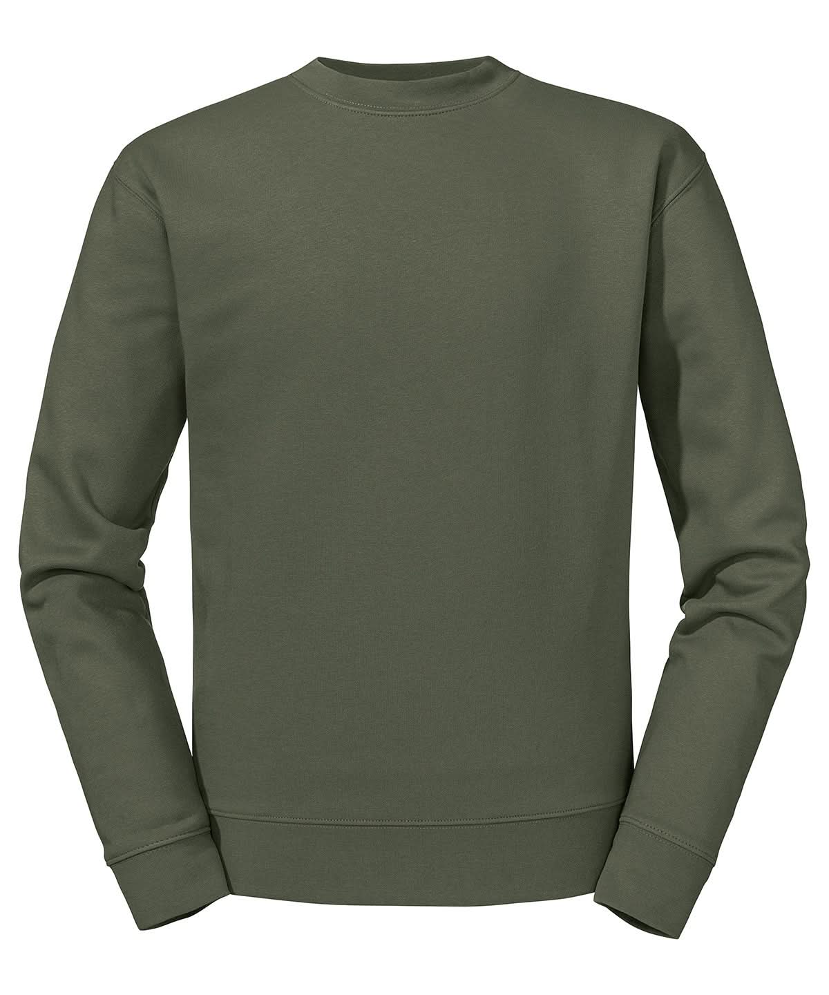 Russell Europe Set in Sleeve Sweatshirt Olive J262M - Olive - Customisable Sweatshirts