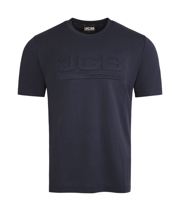 Jcb Workwear Unisex 3 D Embossed T Shirt Jcb014 - Navy Blue - Customisable T-Shirt