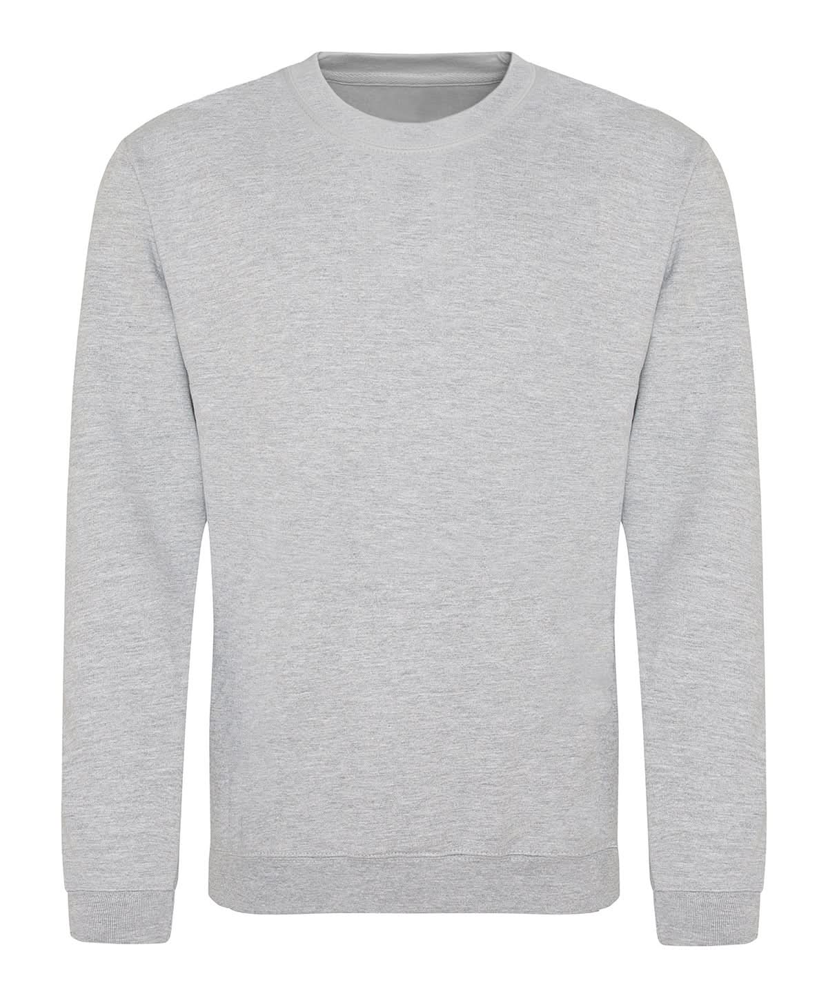AWDis Just Hoods AWDis Sweatshirt Heather Grey JH030 - Heather Grey - Customisable Sweatshirts